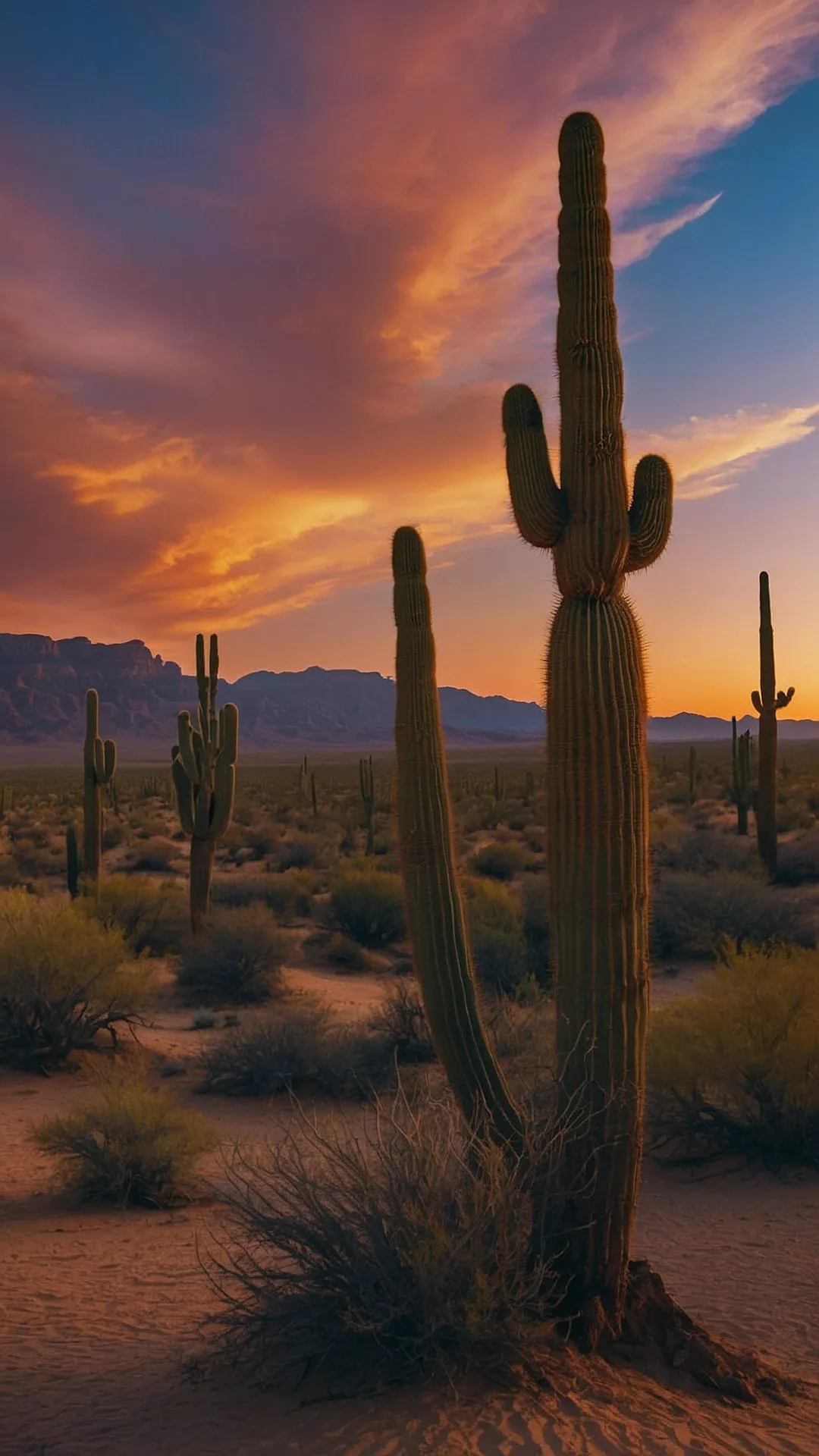 Saguaro's Sunset Kiss