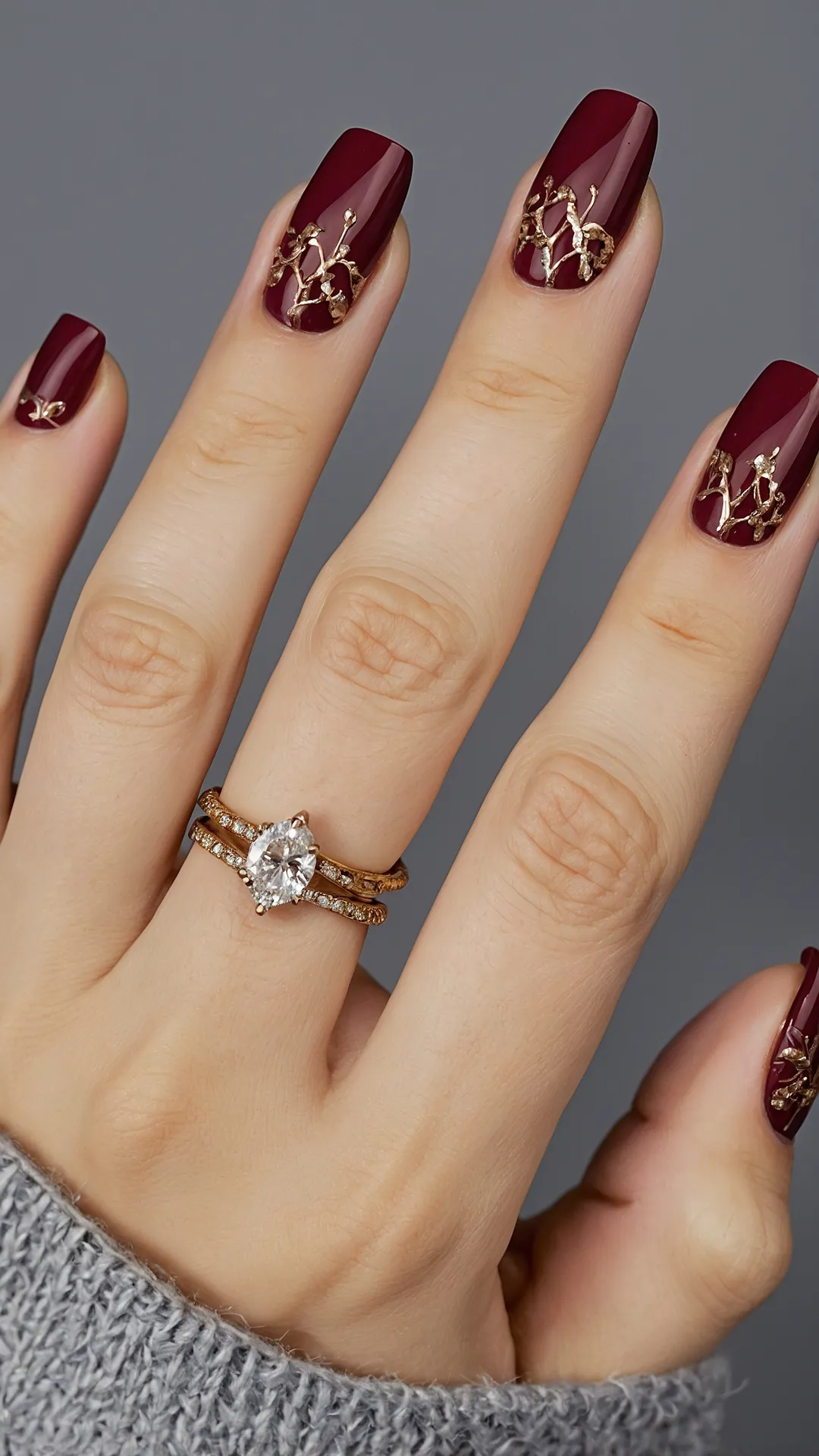 Gilded Holiday Mani