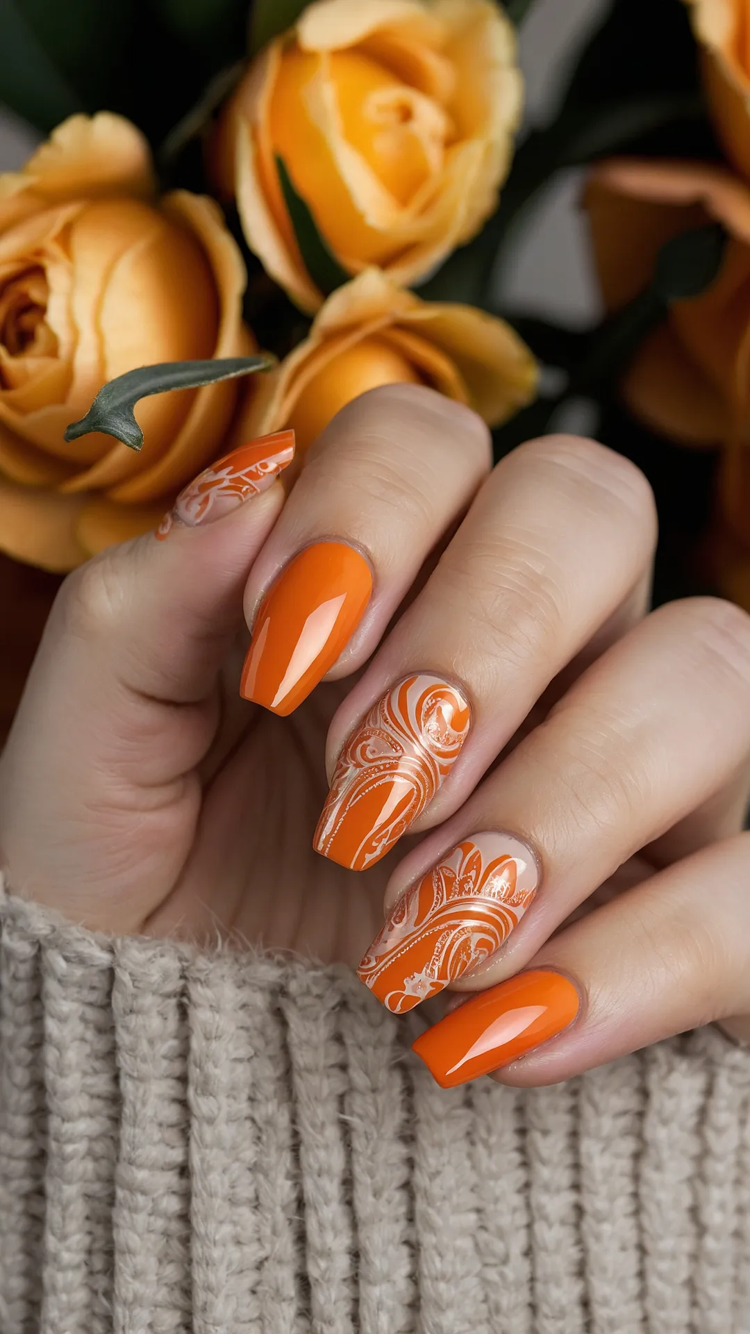 Vivid Citrus Nails