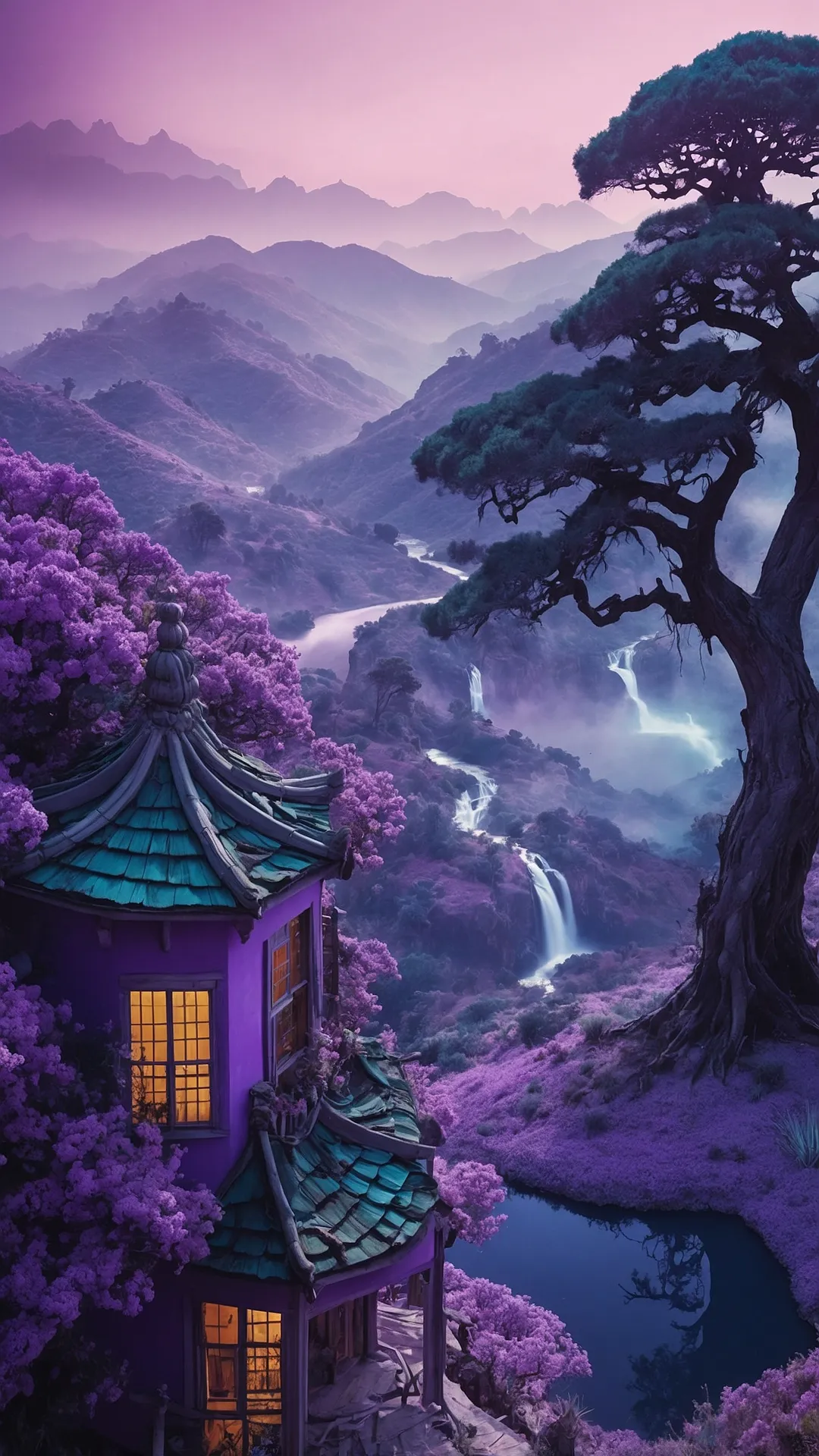 Violet Statement Wall