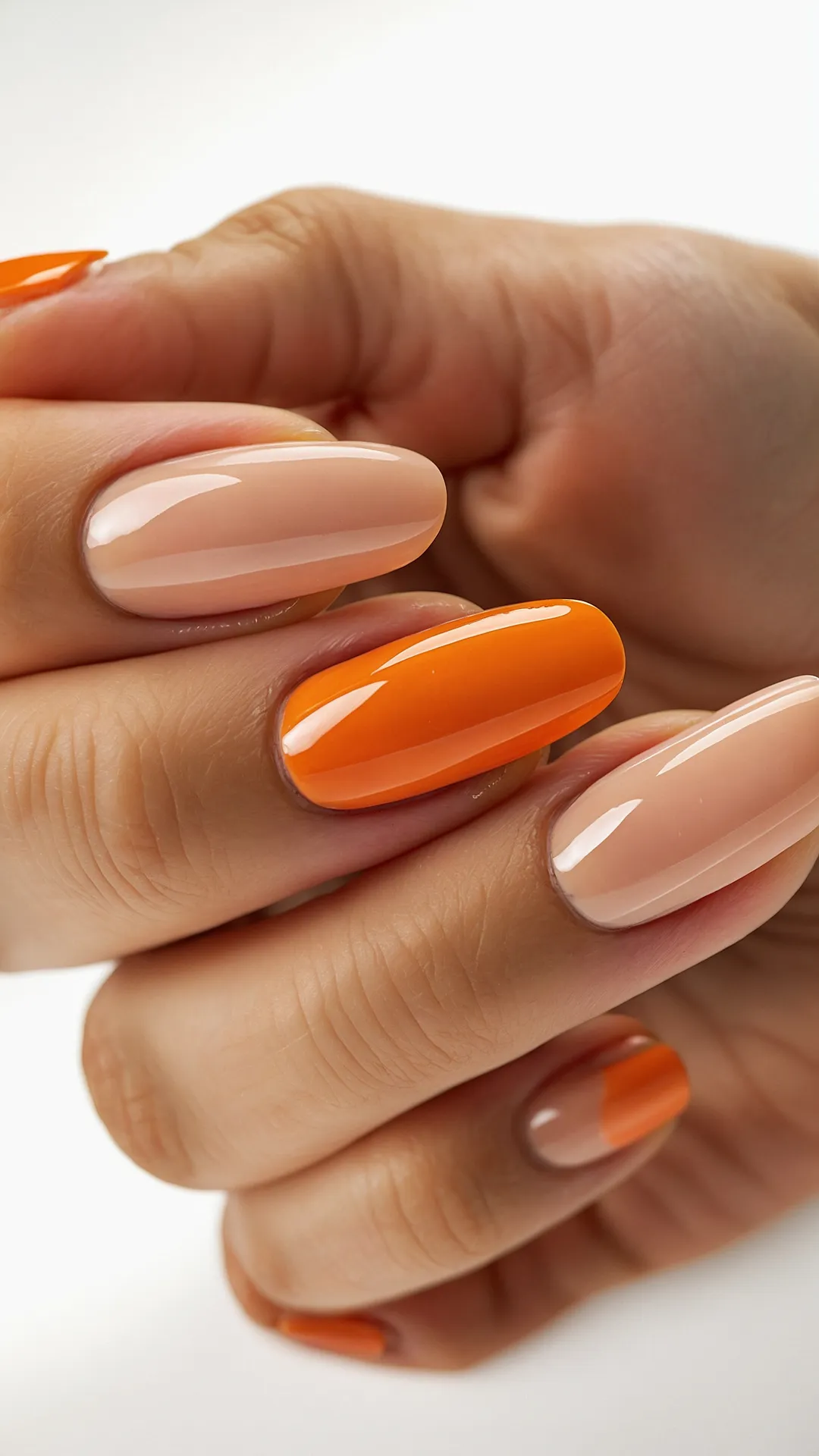 Sunset Orange Manicure