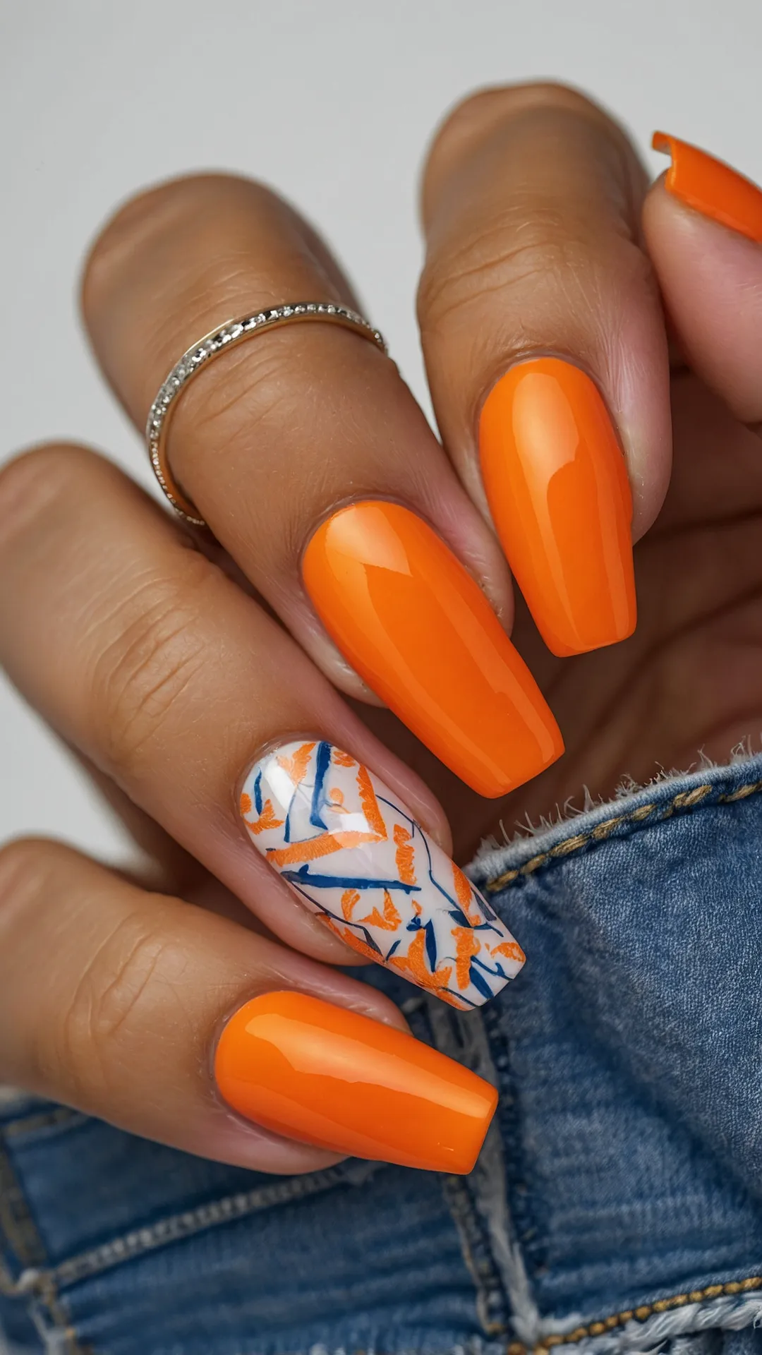 Apricot Glow Nails