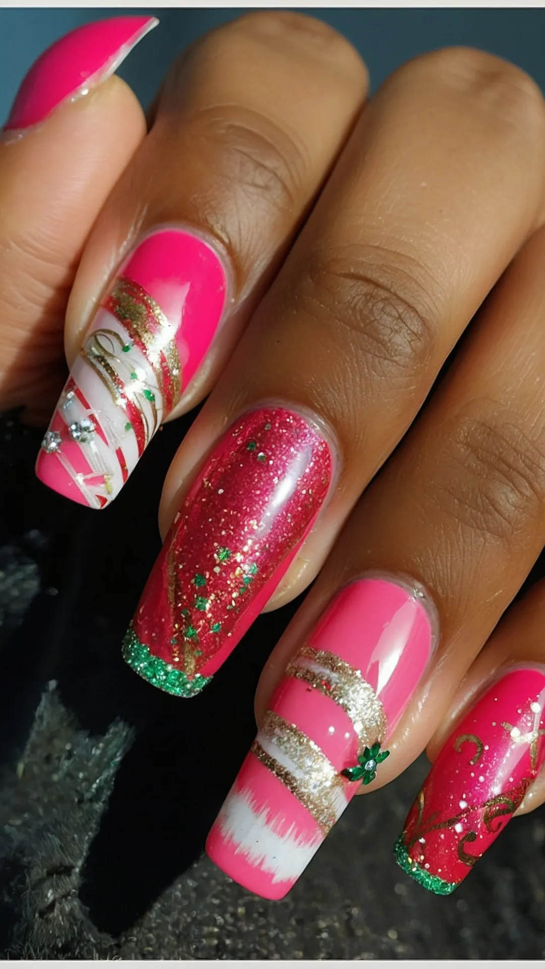 Classy Christmas Nails