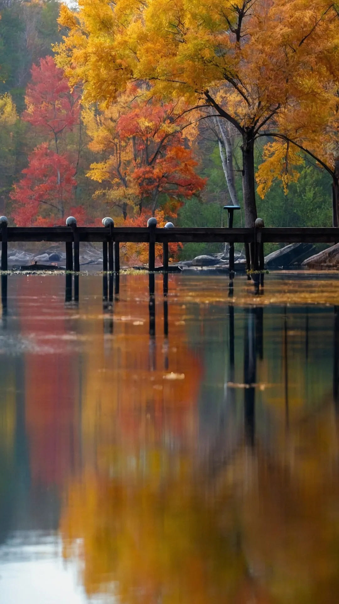 Autumn's Reflection: A Relaxing Retreat