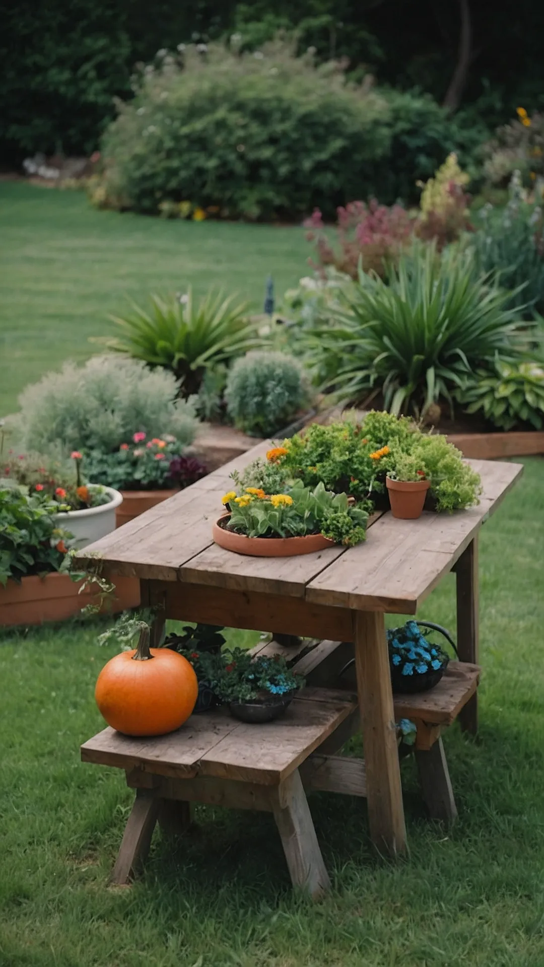 Garden Oasis at Dusk