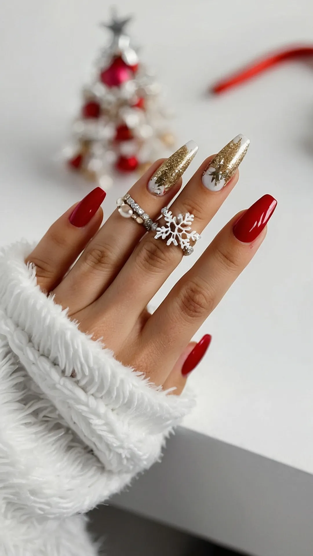 Red Holiday Nails