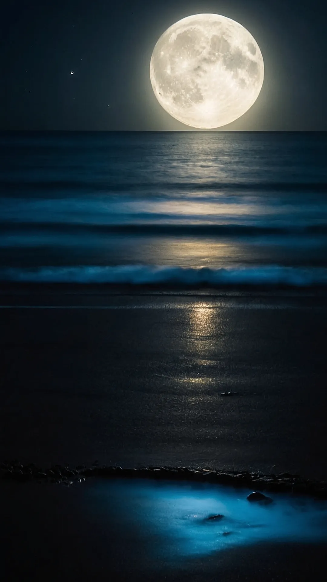 Ocean's Lunar Glow