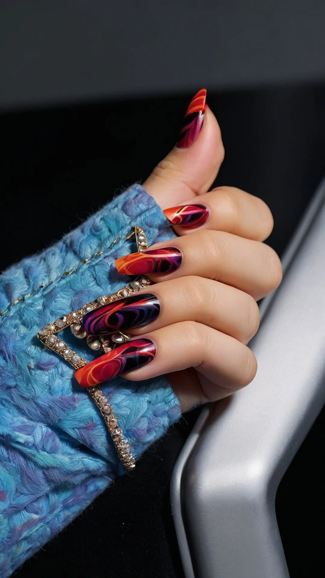 November Nails:  Swirling into Fall