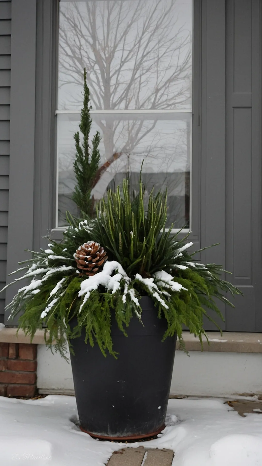 Frost-Kissed Planter: