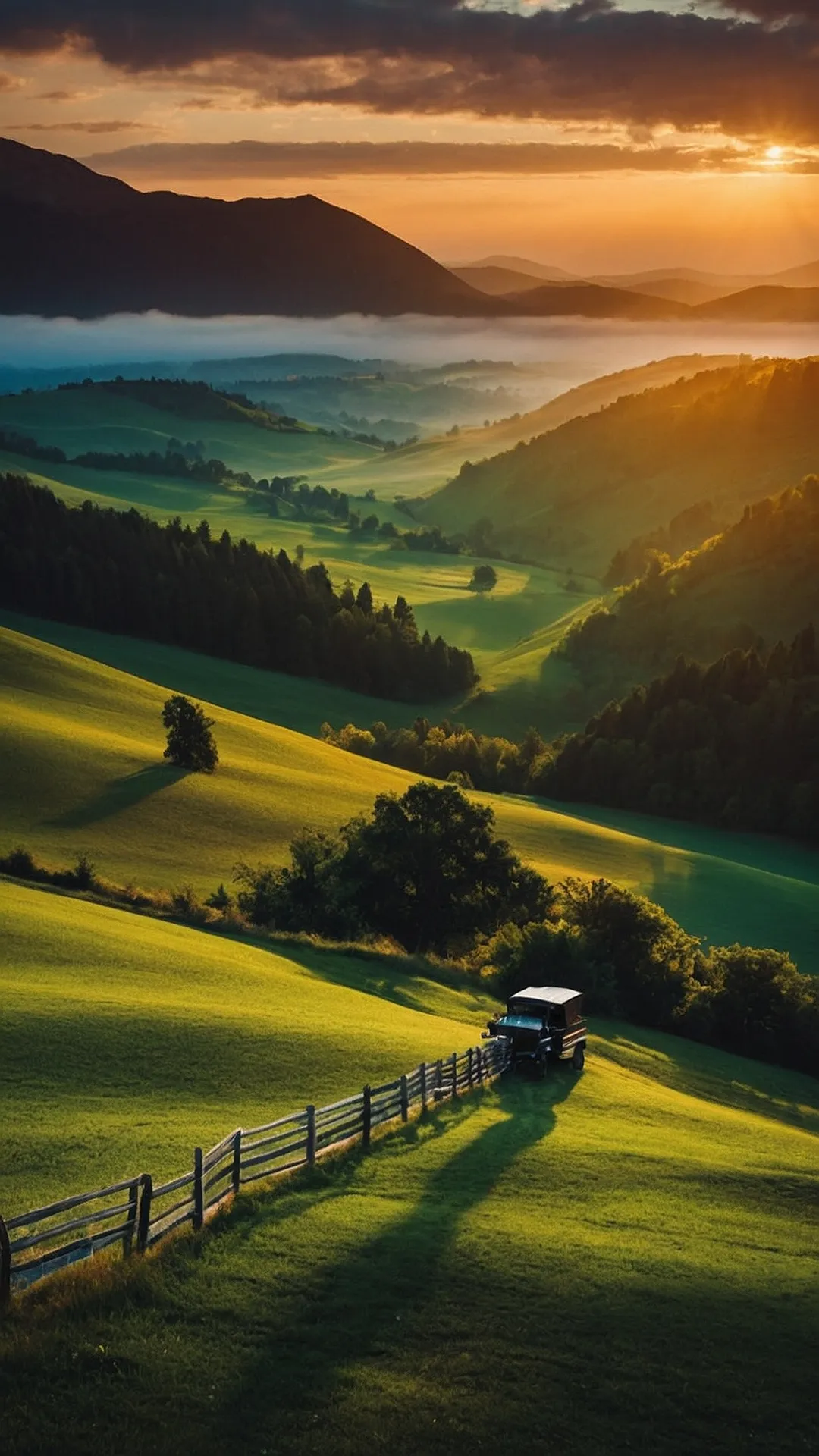 Hidden Valleys Bathed in Golden Light