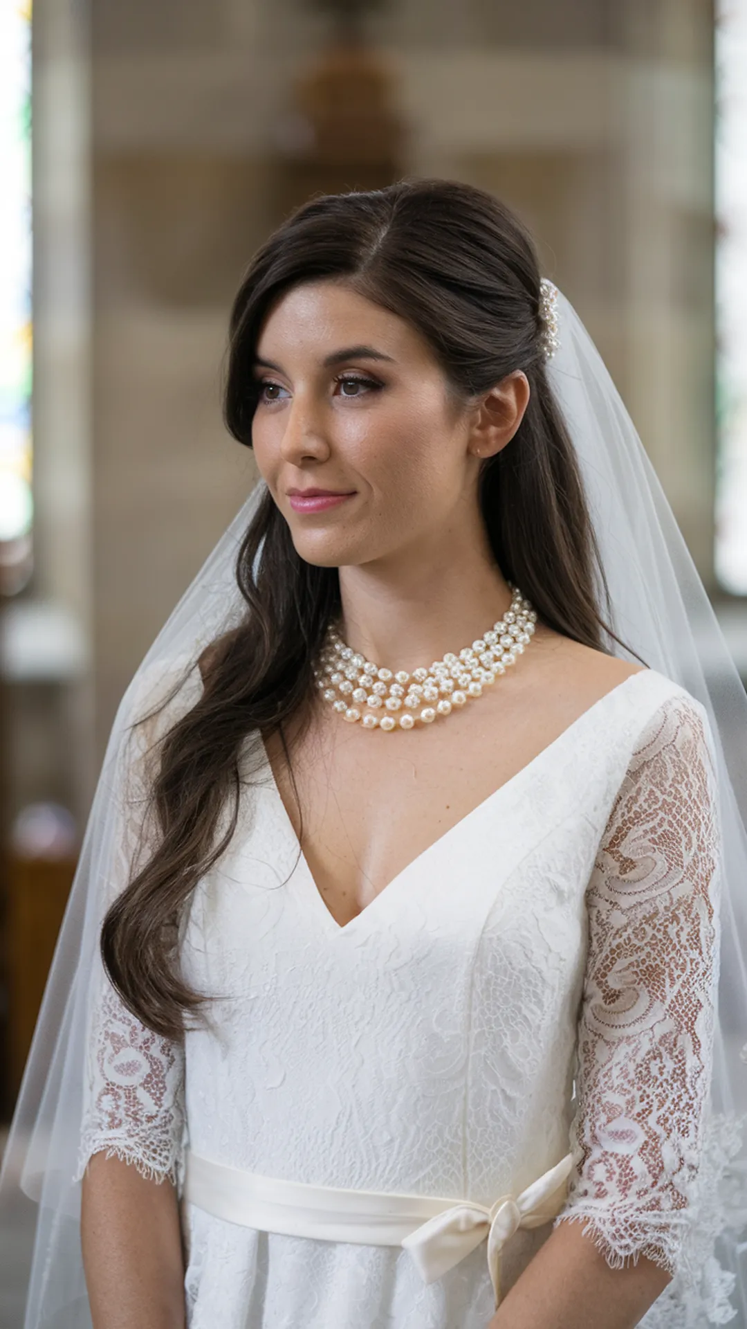 Layered Locks: A Bridal Masterpiece