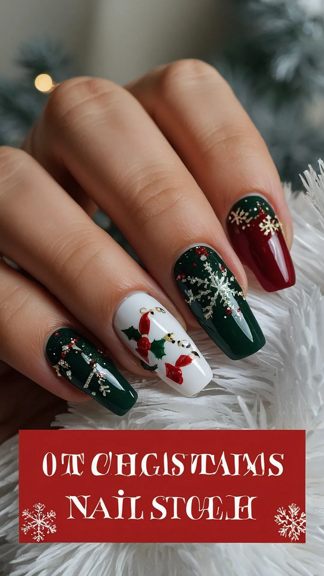 Glittery Holiday Mani