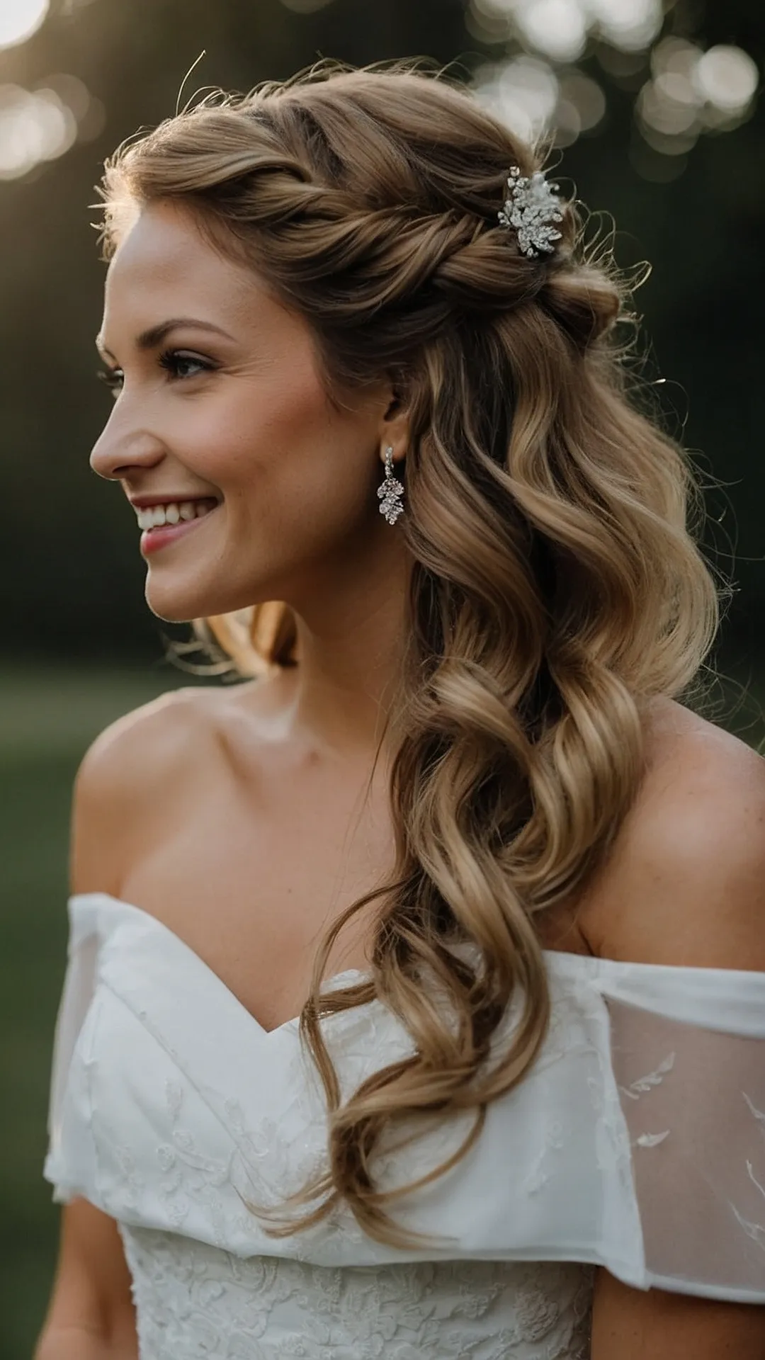 Curly Hair, Happy Bride