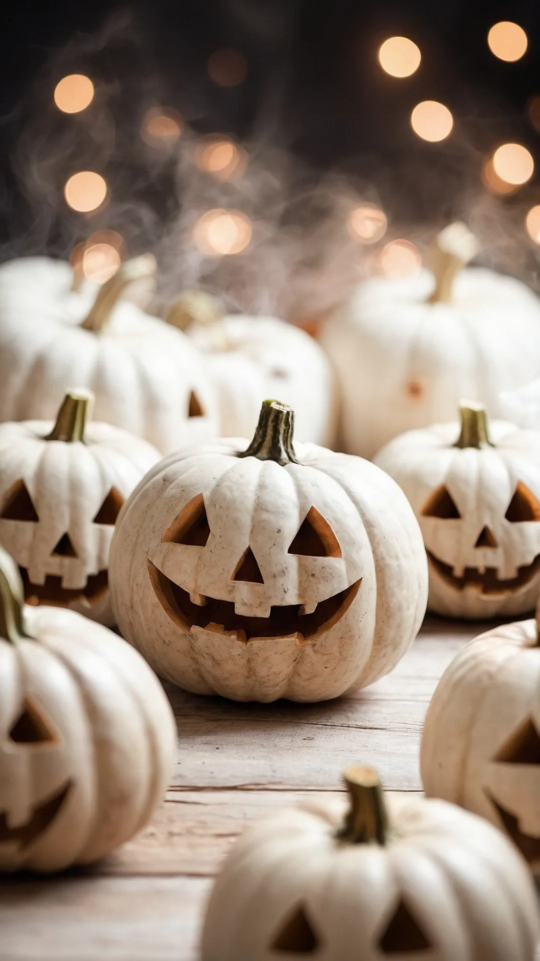 Spooky White Pumpkins