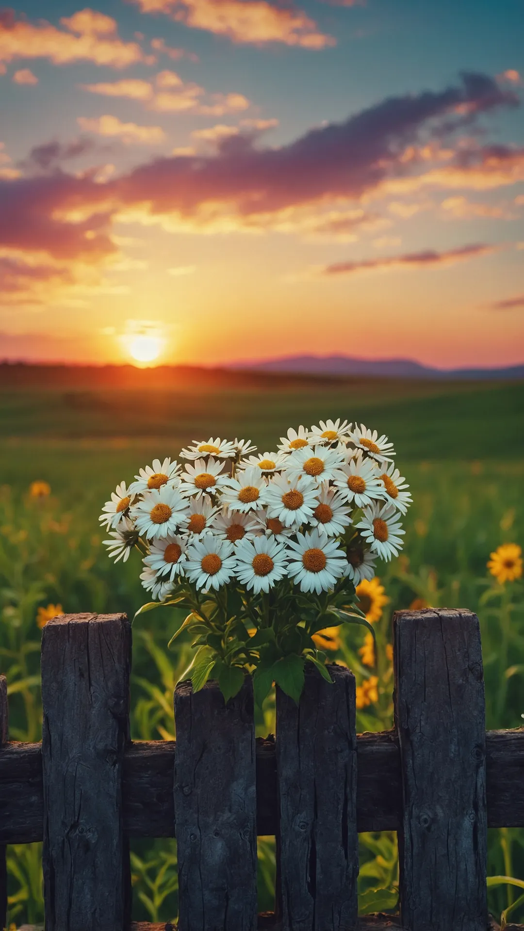Daisies at Dusk