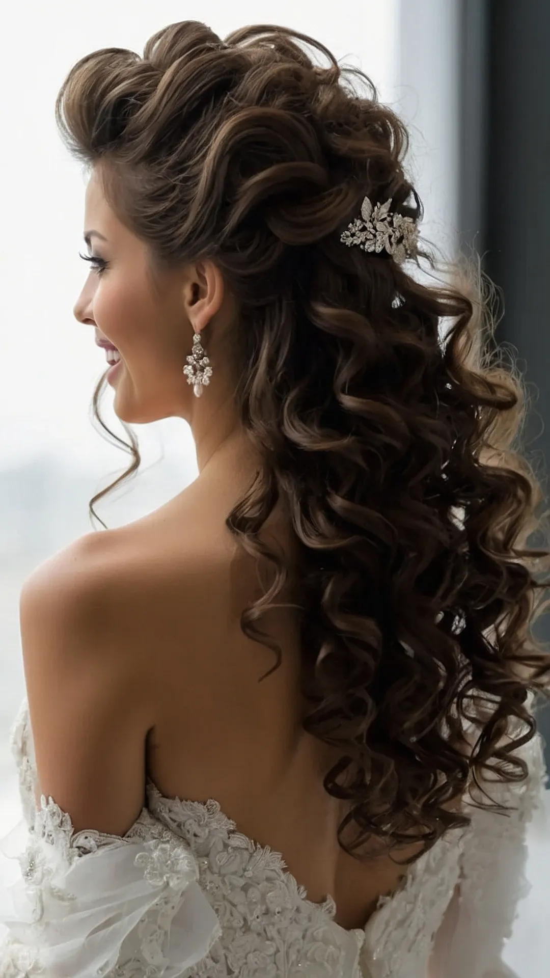 Curly Perfection: Bridal Style