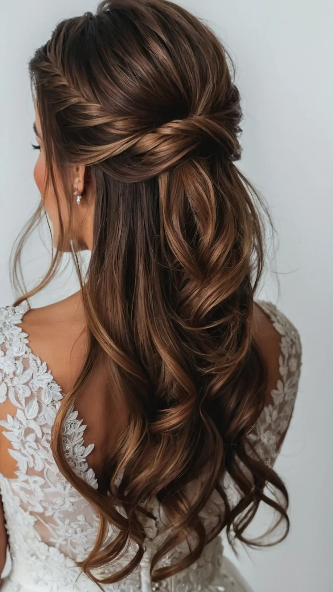 Classy Half Up Half Down Wedding Hair Ideas for a Elegant Celebration