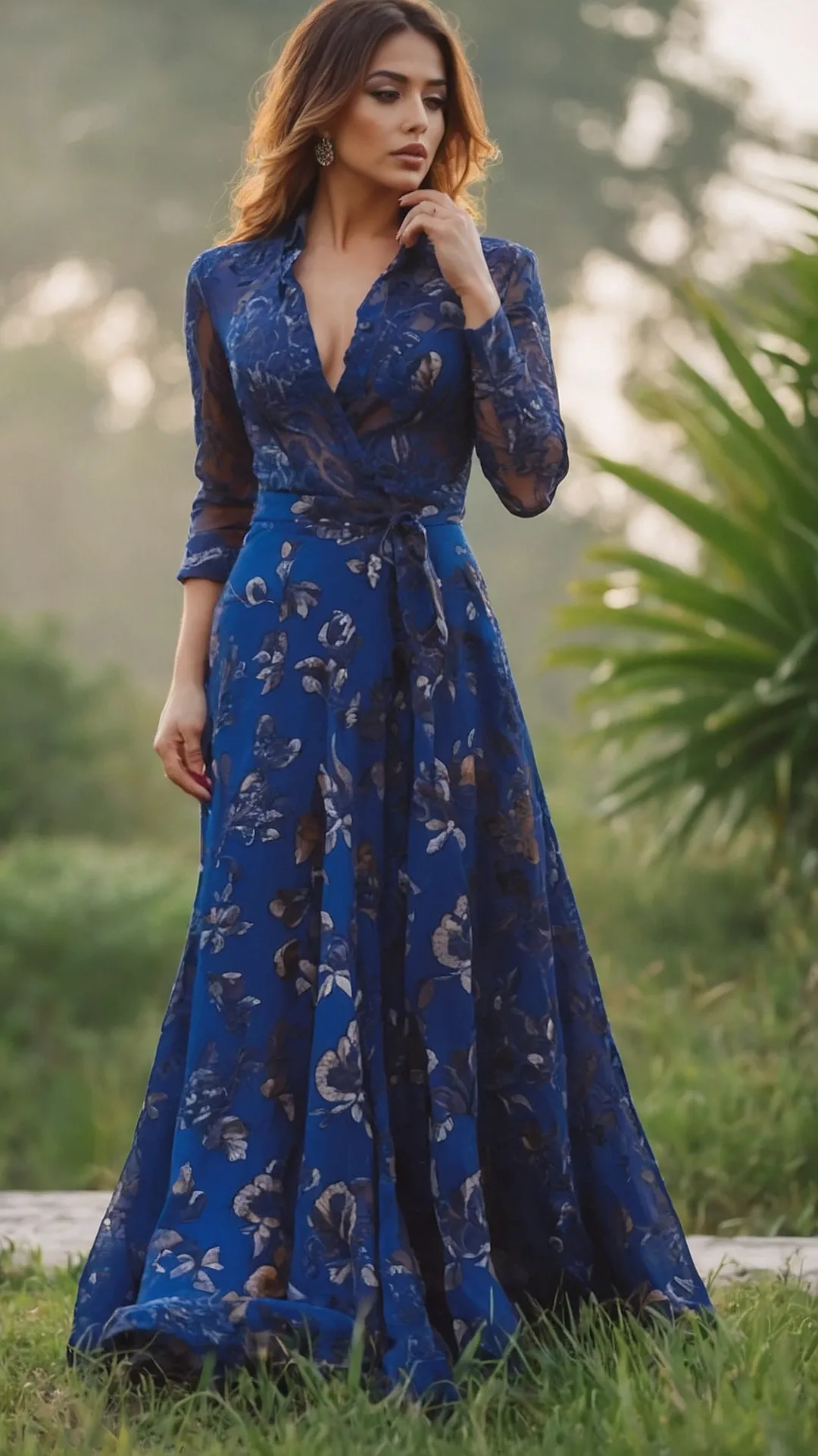 Fall Maxi Dress:  Floral Fantasy