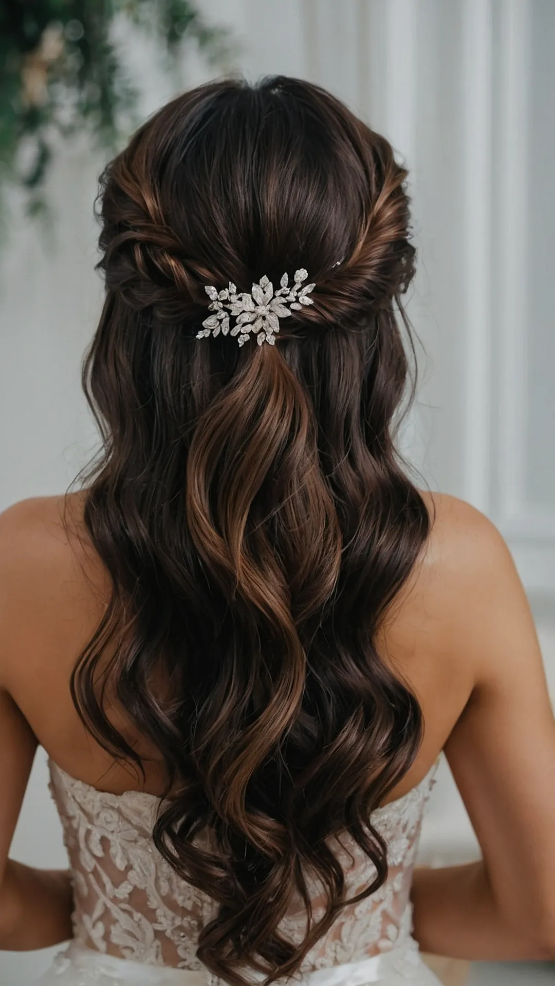 Whimsical Half Up Half Down Bridal Hairstyles for a Fairy Tale Wedding