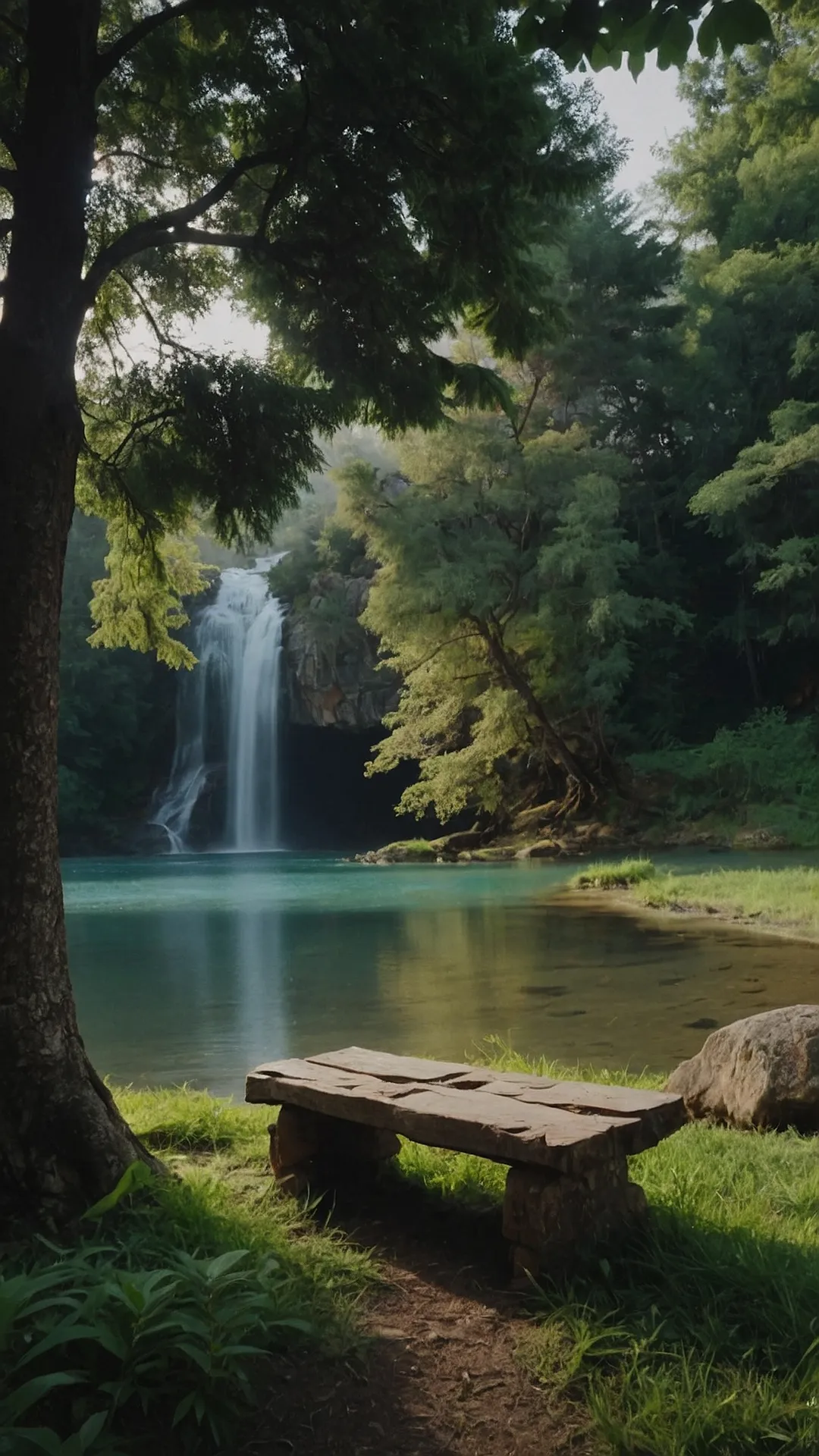 Restful Waterfalls Embracing Nature's Beauty