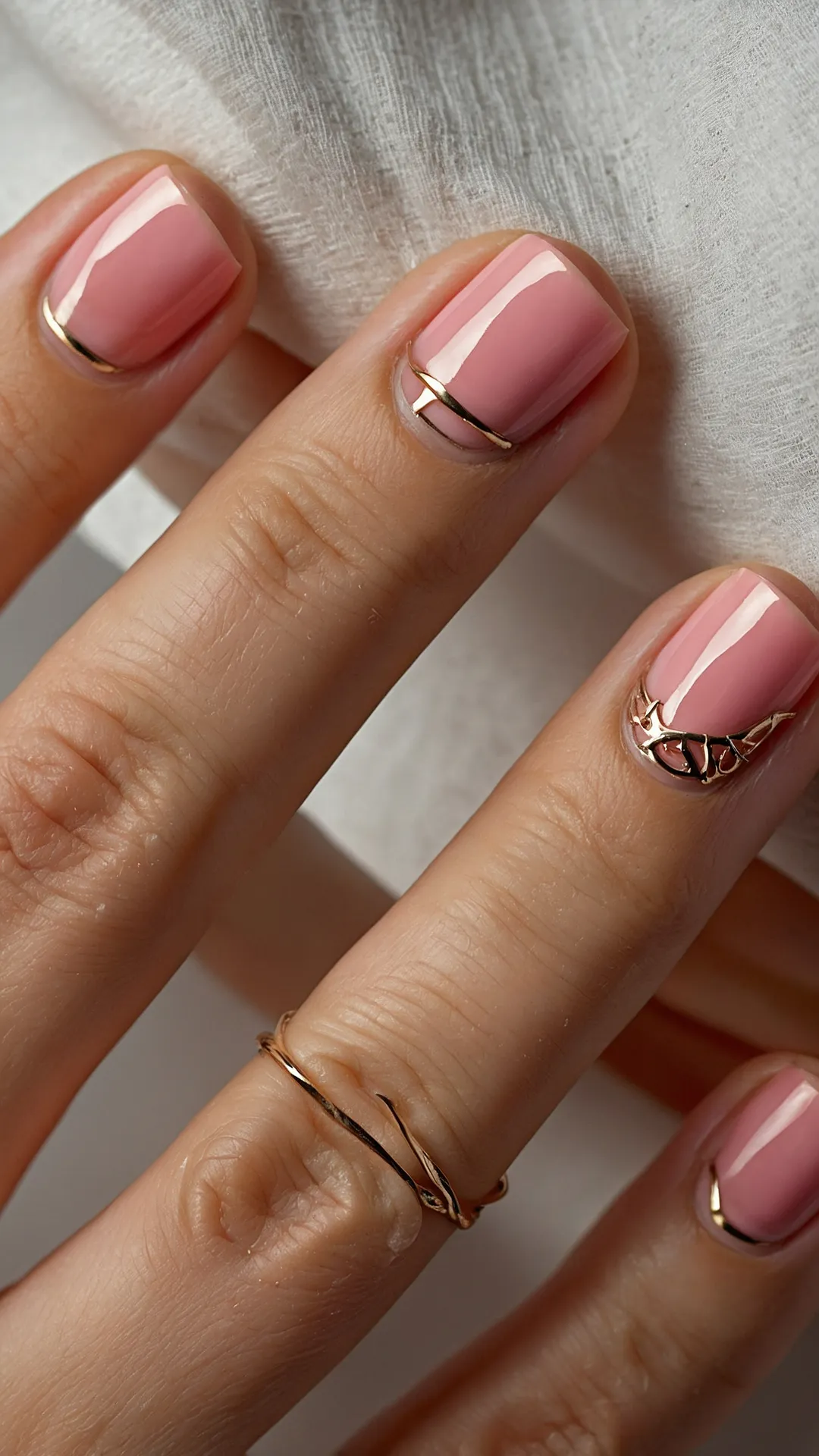 Gilded French Nails
