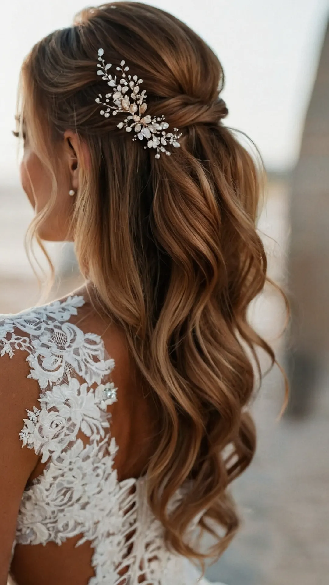 Creative Half Up Half Down Hairstyles for The Bride Looking for Something Special