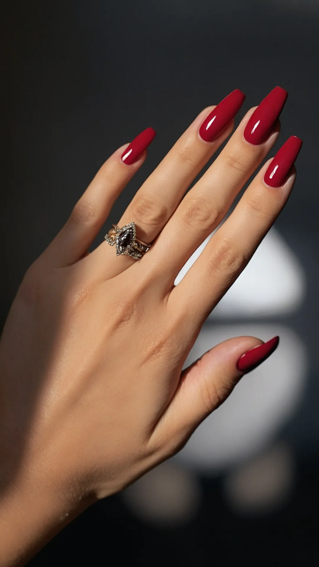 Red Hot Nails & A Sparkly Ring!