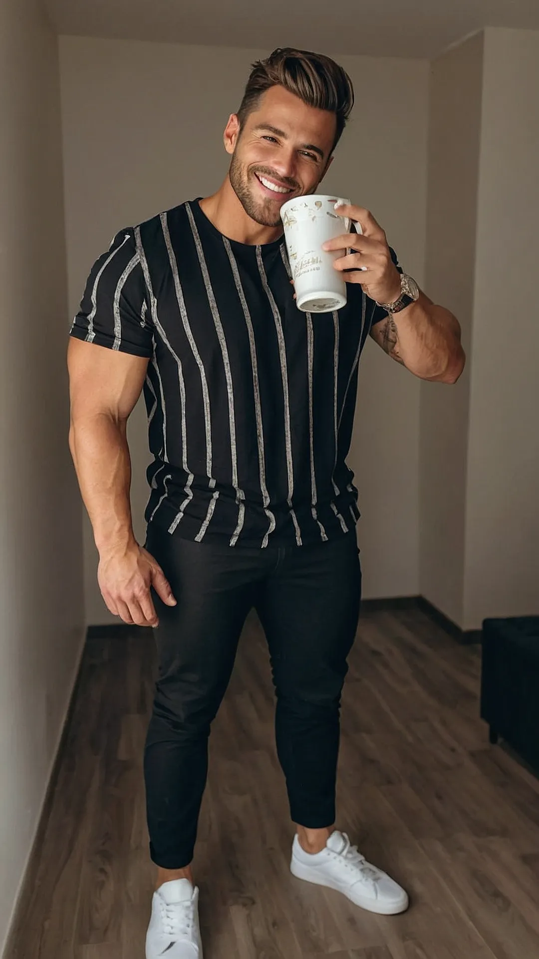 Striped Shirt Style: Coffee Break Edition