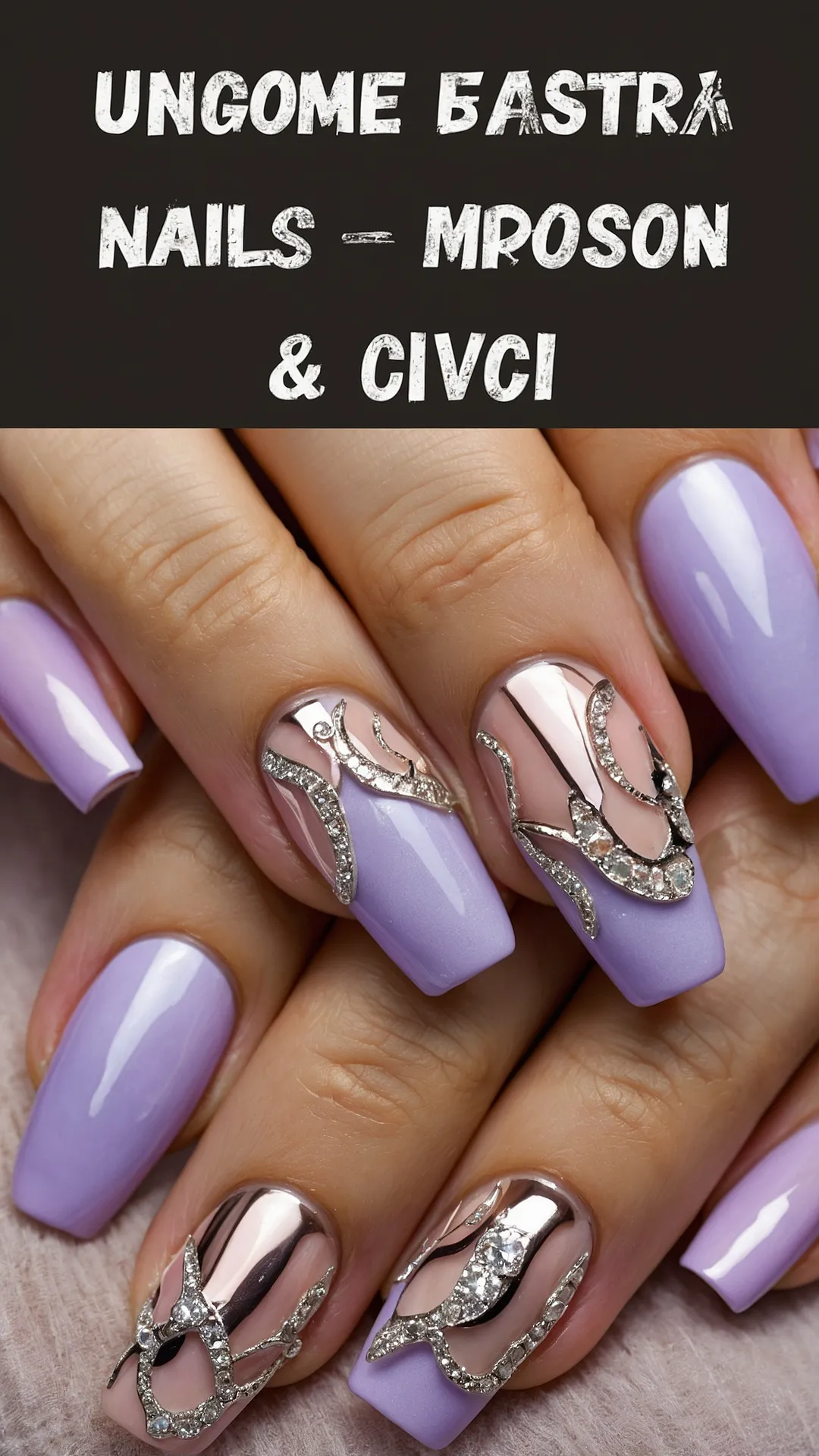 Blooming Bling Nails