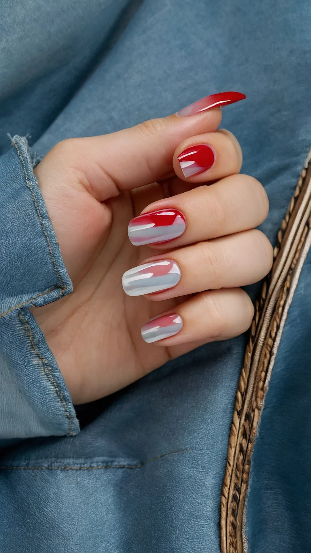 Crimson Tide Spring Nails