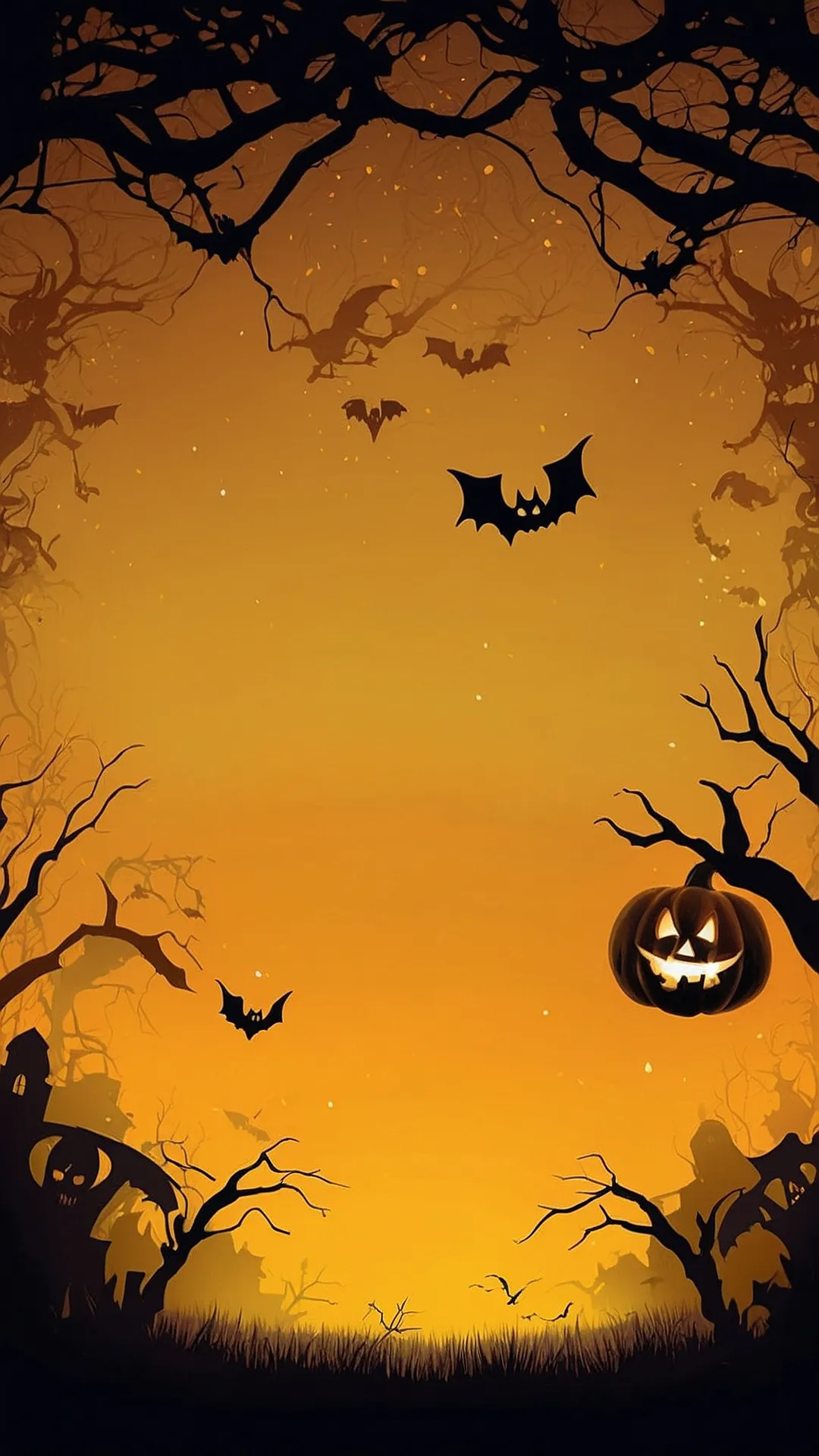 Spooky Silhouettes and Glowing Jack-o'-Lanterns!