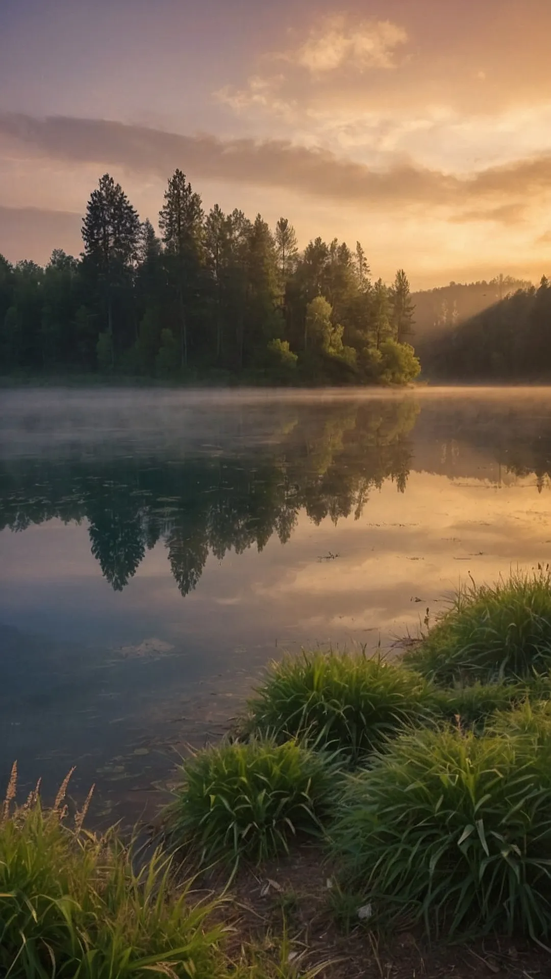 Whispering Waters, Golden Hour Glow