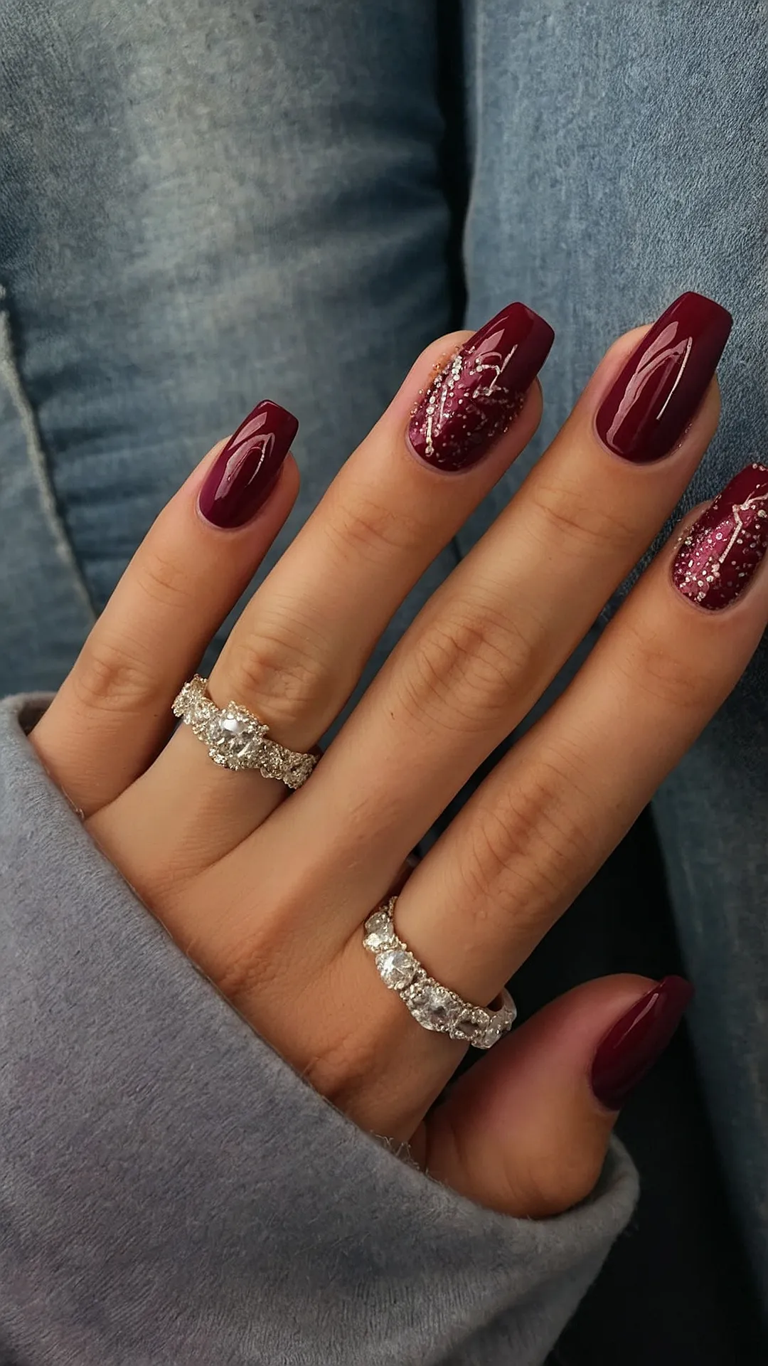 Burgundy Bliss: Nail Majesty