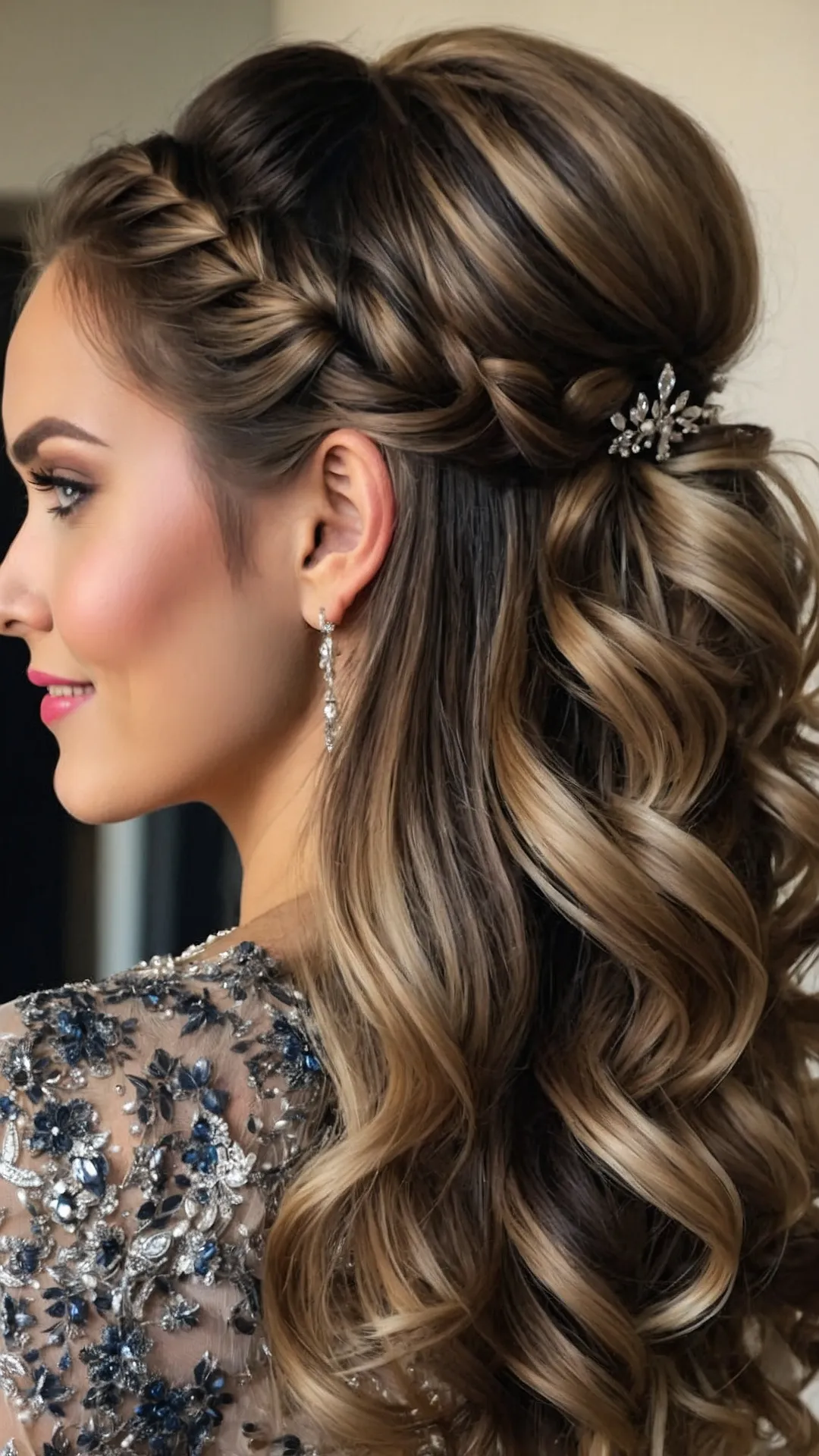 Creative Half Up Half Down Hairstyle Ideas to Wow Your Guests 37 Bridal Crown & Flow