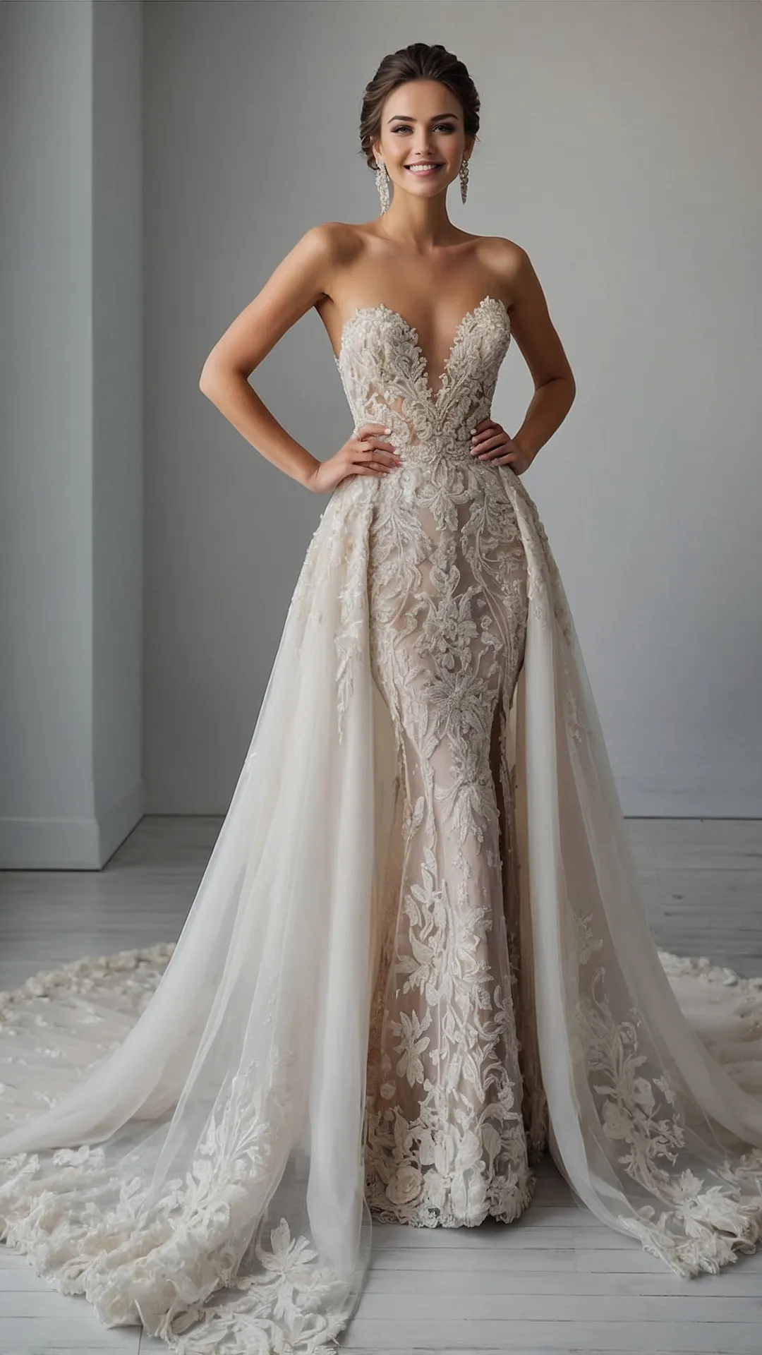 Pearl, Crystal, and Lace: 15 Beaded Wedding Dress Concepts to Wow Your Guests 37 Glimmer & Glide