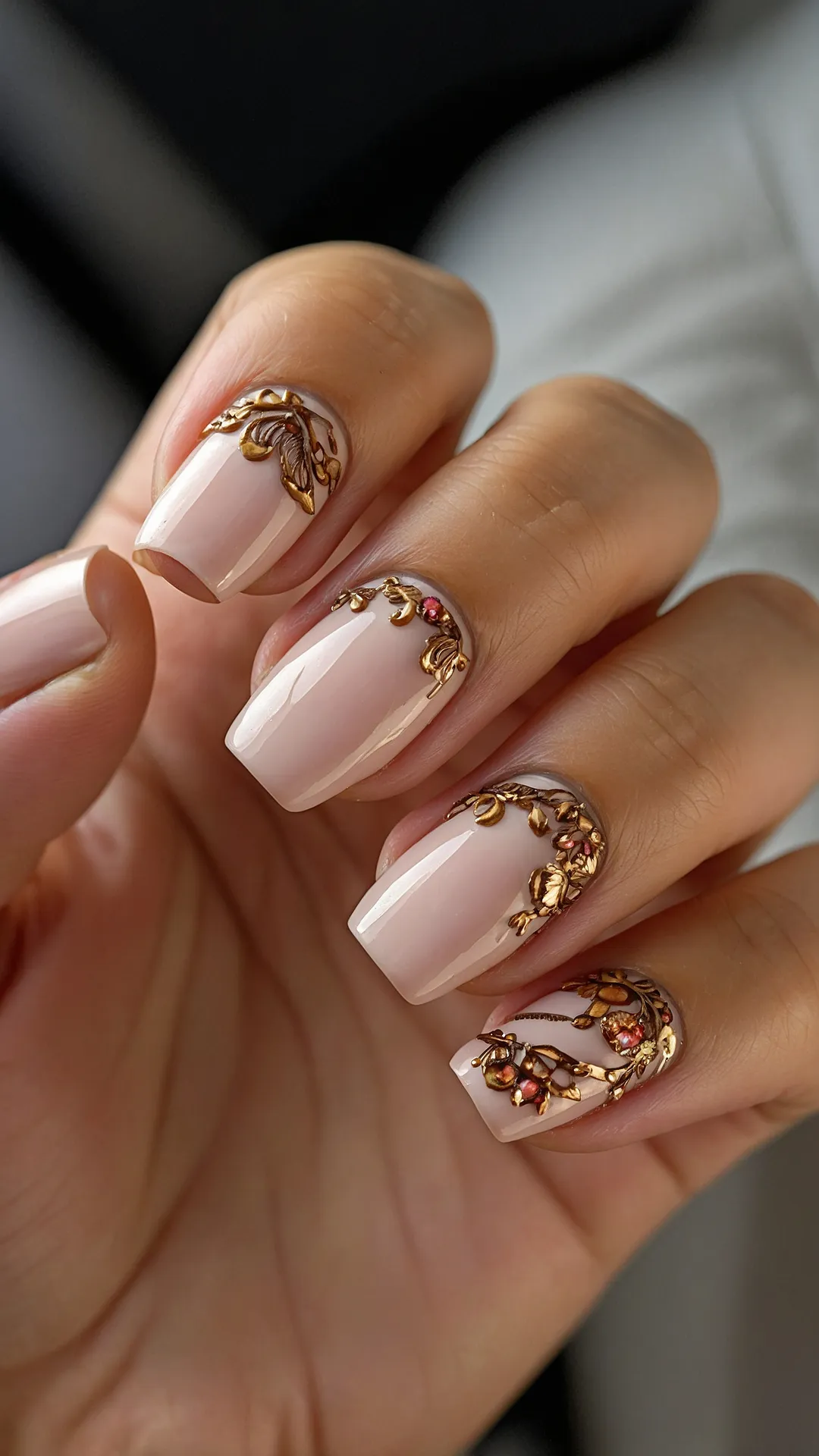 Fall-Inspired Nail Designs for Thanksgiving 2025 37 Gobble Glam