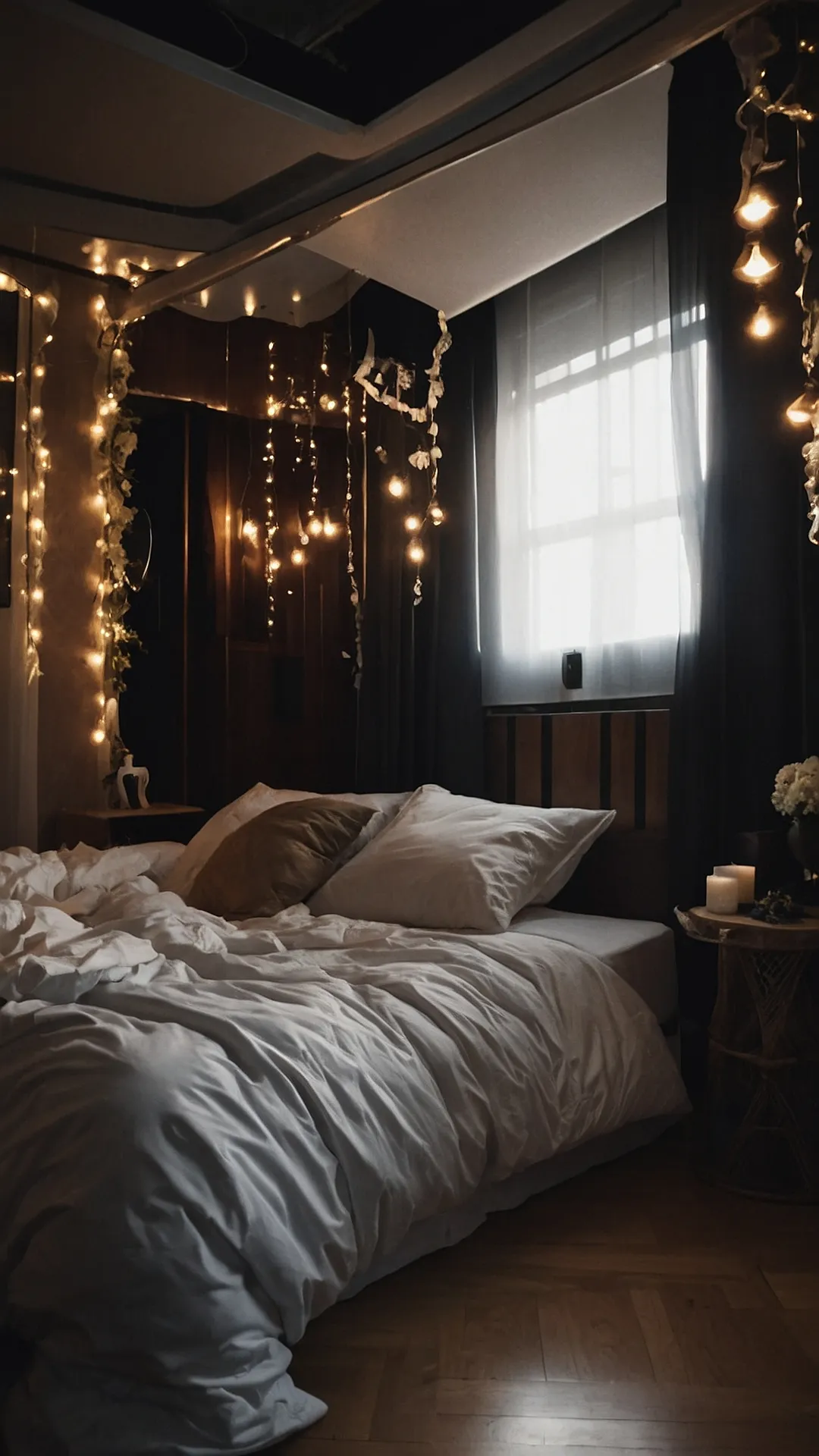 Nature’s Touch: 15 Cozy Ideas to Elevate Your Bedroom Aesthetic 44 Starlight Slumber