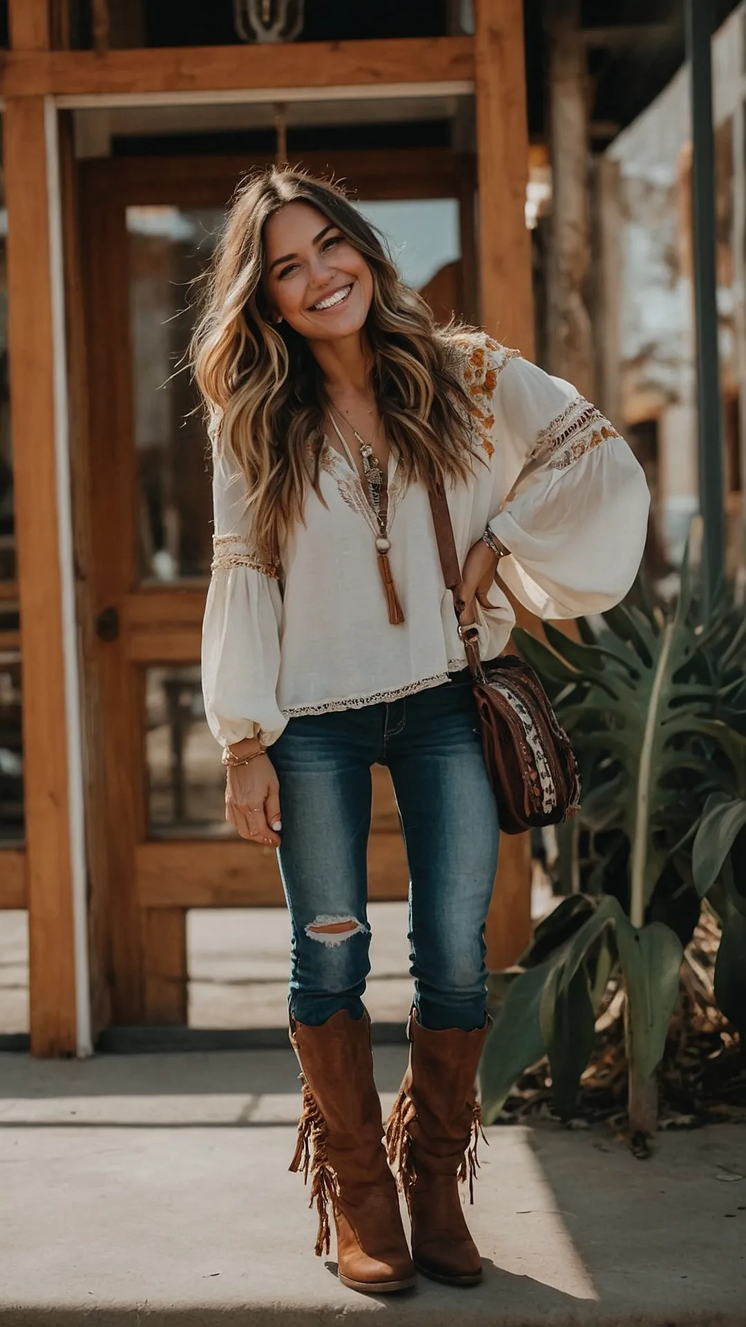 Embrace Your Inner Hippie: 15 Boho Fall Outfit Ideas for 2024 41 Boho Bloom:
