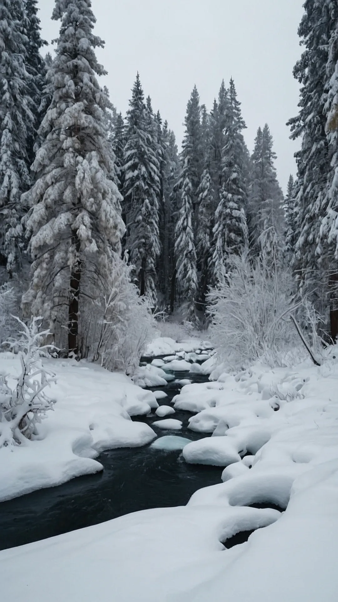 Frozen Forest Stream