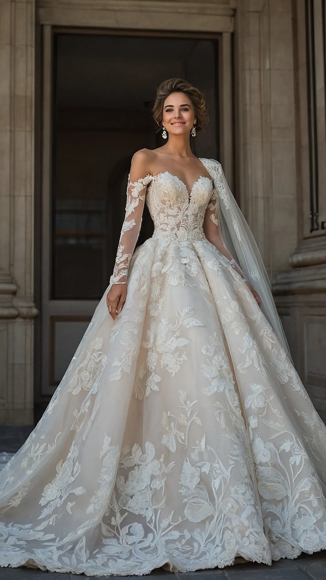 15 Dreamy White Ball Gown Wedding Dresses for Elegant Celebrations 44 Celestial Ballgown