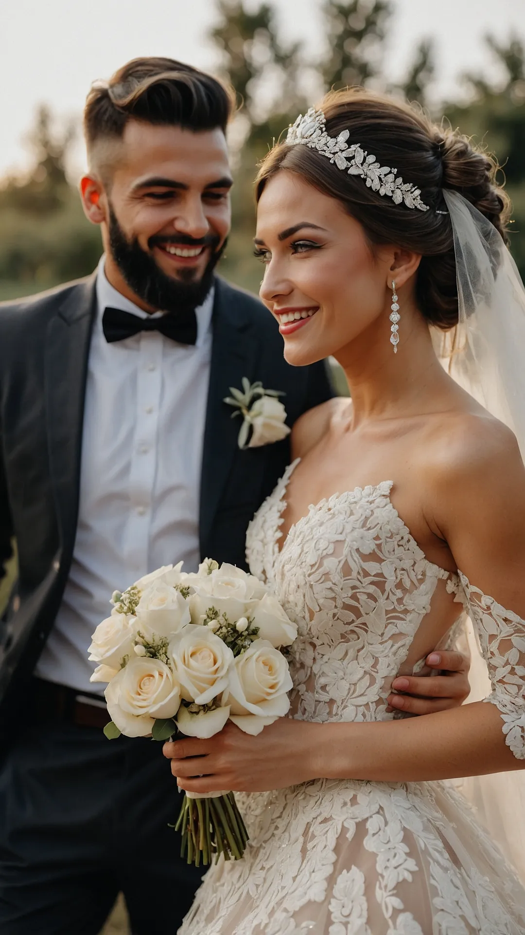 Veil Tales: 18 Stunning Bride Hairstyles with Crown Ideas that You’ll Love!** ** 43 The Crown's Glory