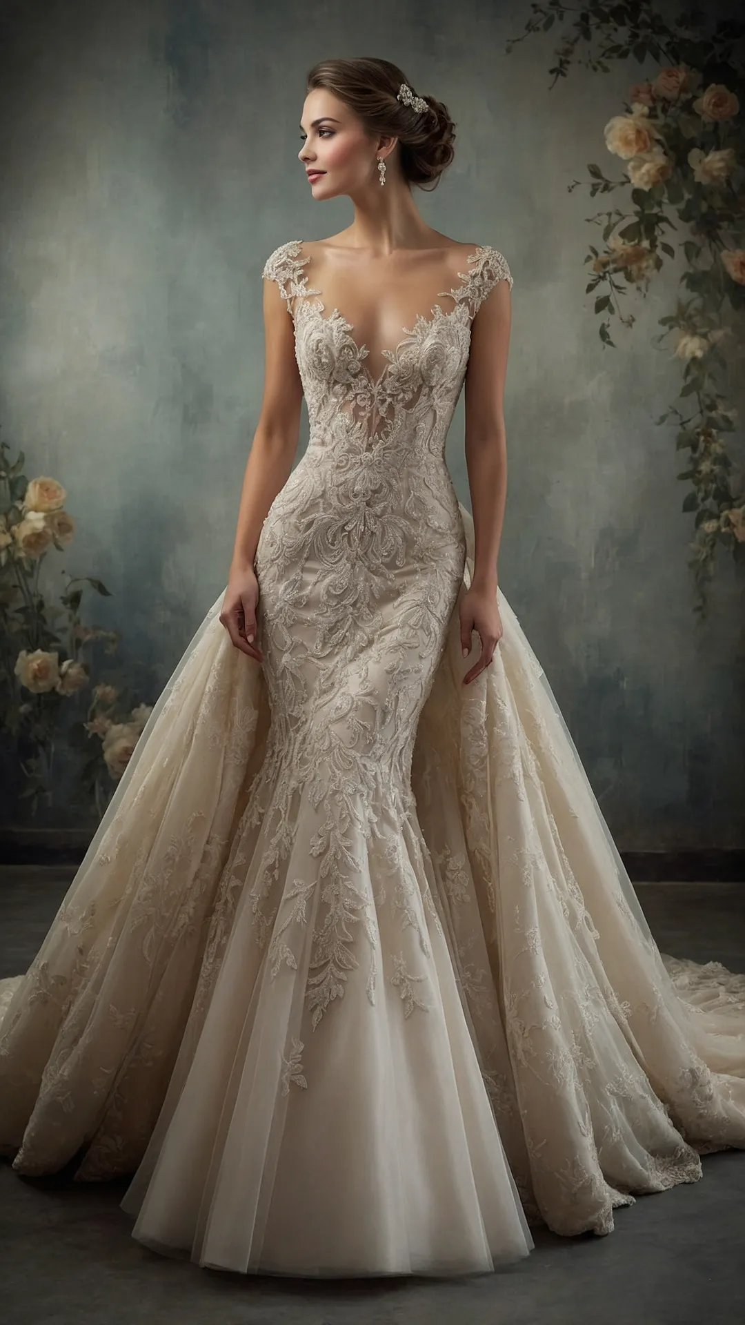 Pearl, Crystal, and Lace: 15 Beaded Wedding Dress Concepts to Wow Your Guests 41 Electric Embellishment