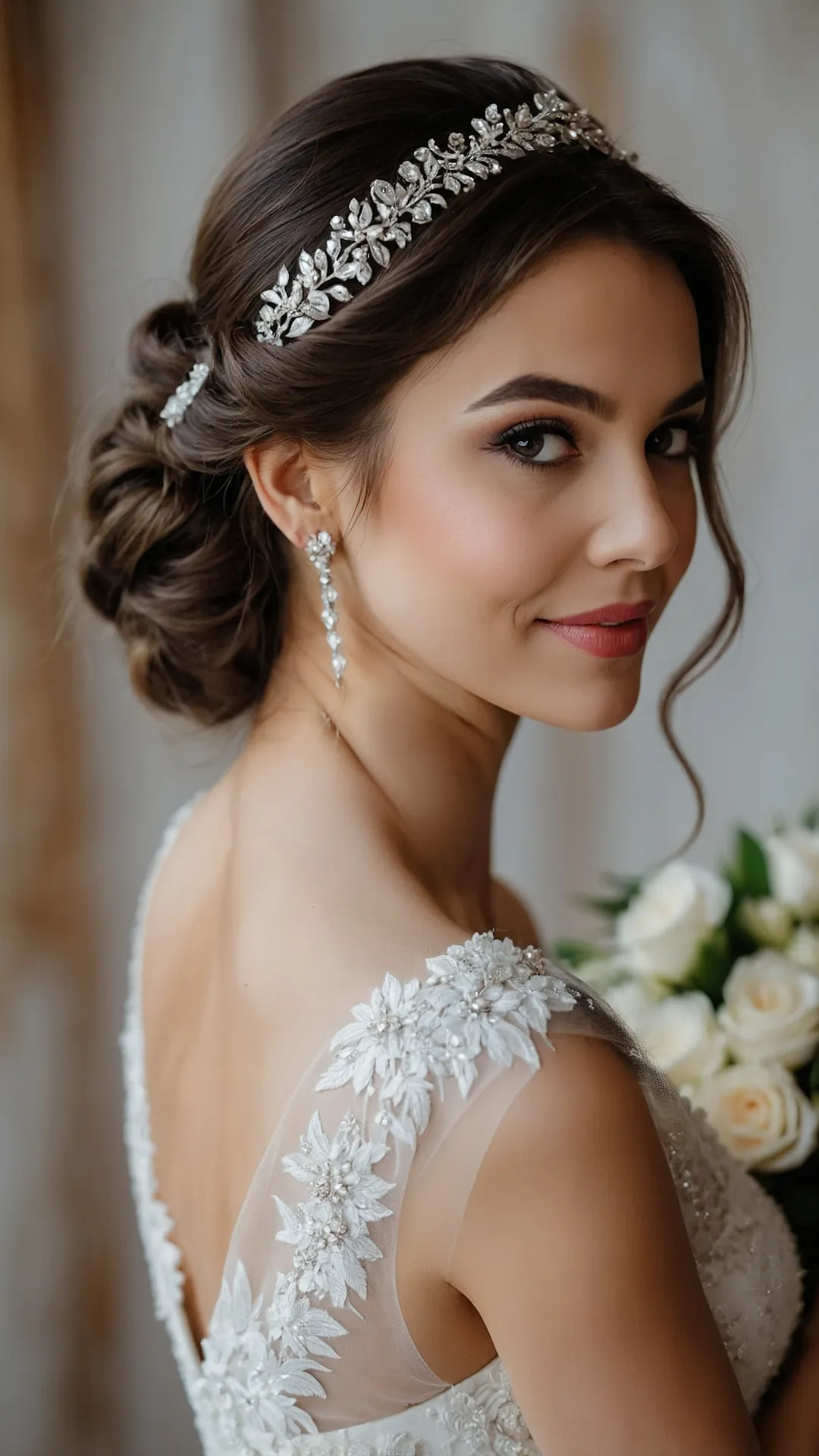 17 Romantic Wedding Hairstyle Ideas for Every Bride 43 Sparkle & Swirl Strands