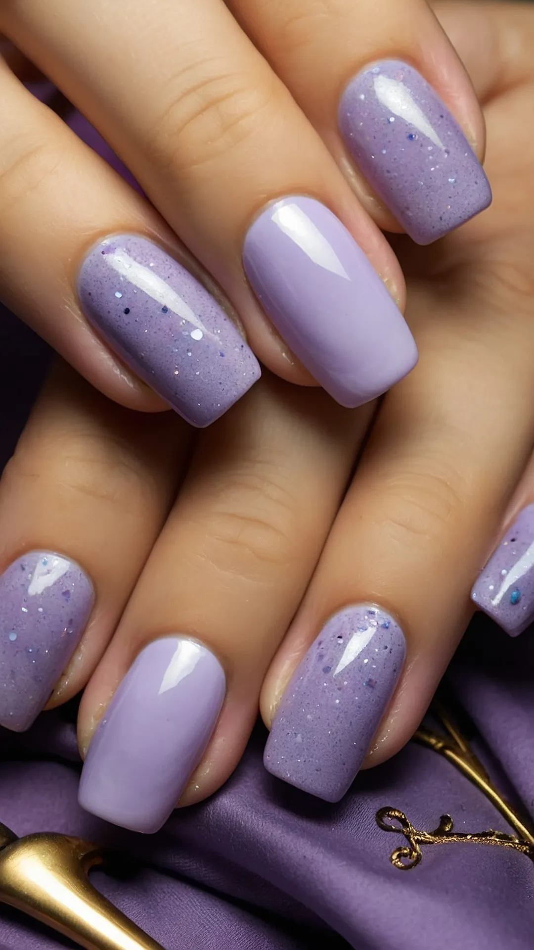 Celestial Lavender Nails