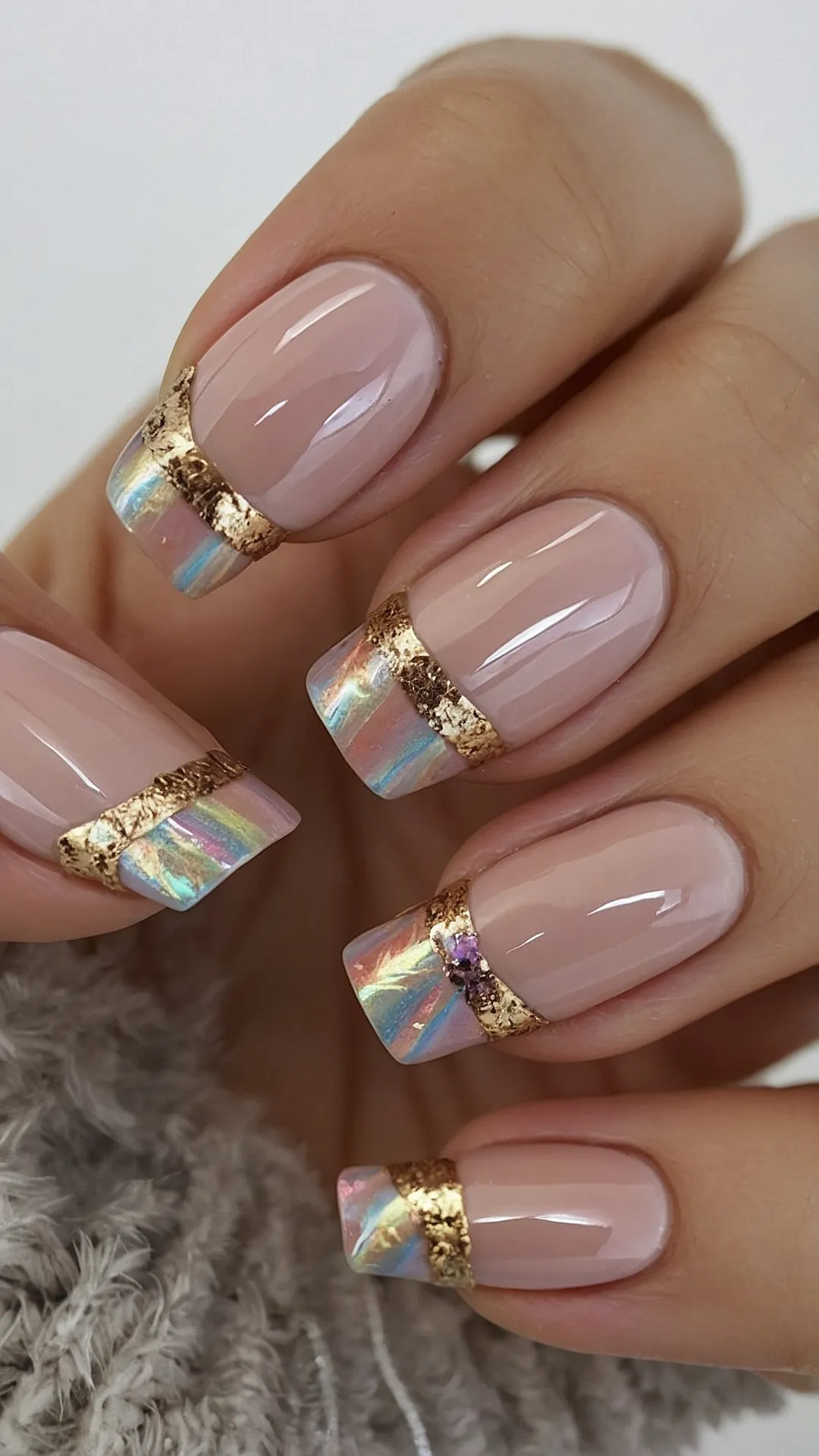 Dazzling Designs: 16 Wedding Nail Ideas for the Perfect Bride 35 Confetti Chrome