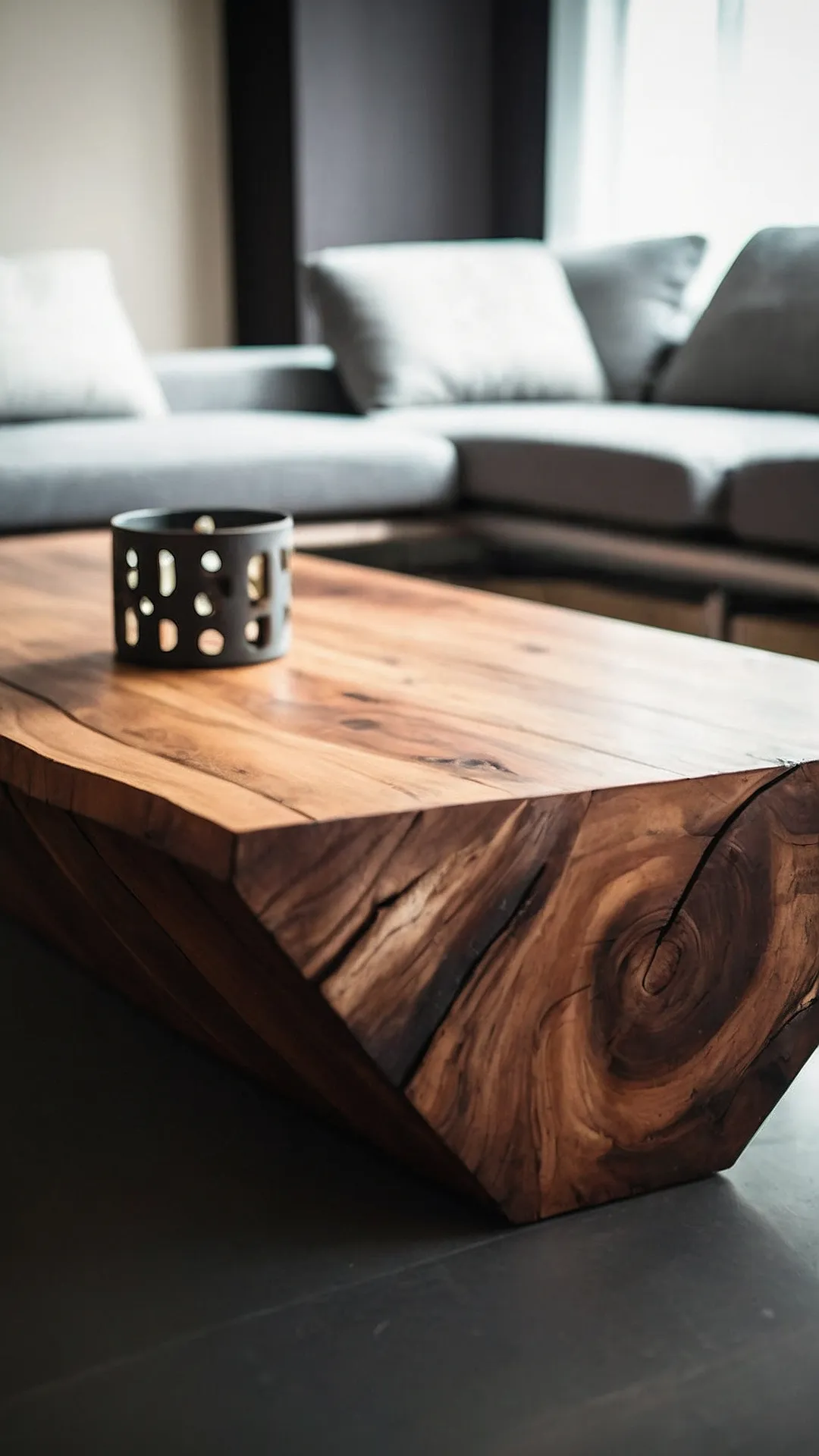 Plant-Filled Wooden Shelves