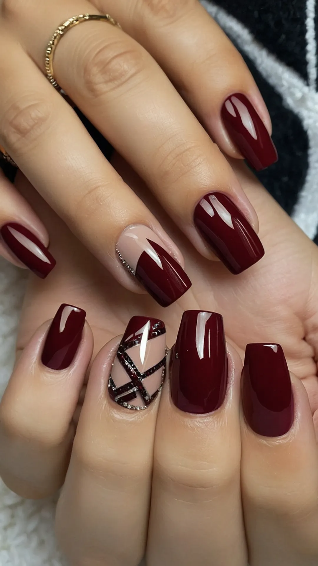 Burgundy & Beyond: Nail Art Sensations