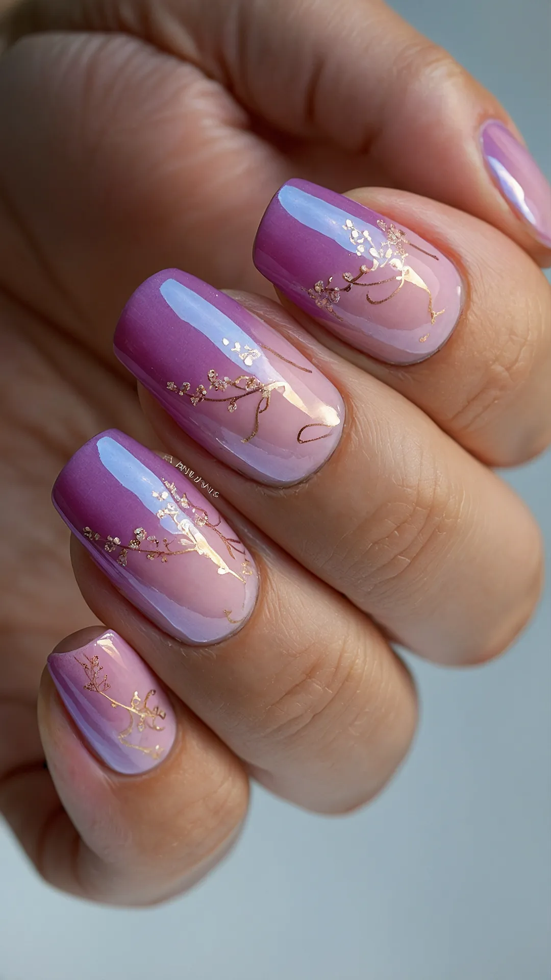 Starry Grape Nails