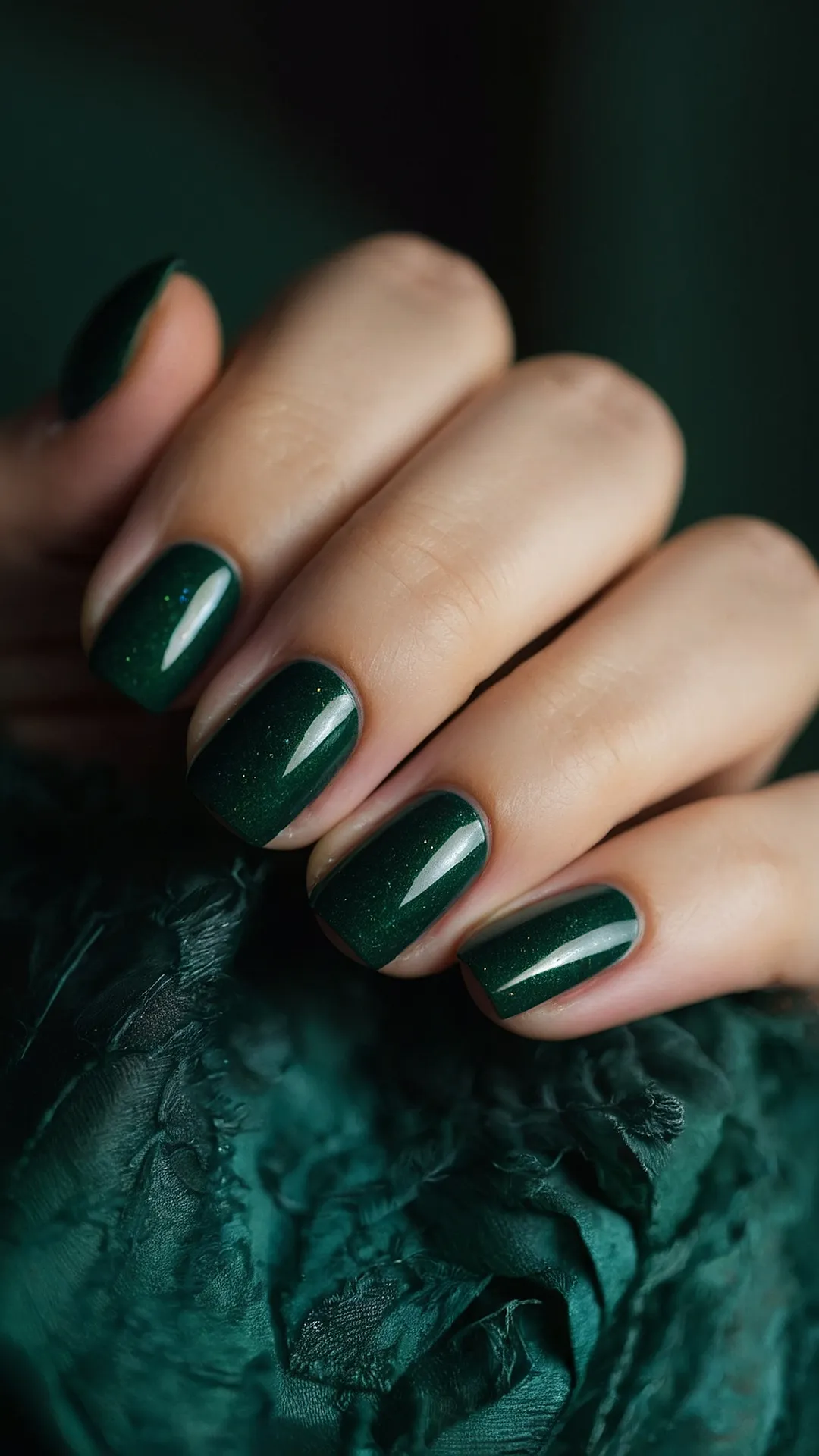 Elevate Your Nail Game with Dark Emerald Green: 17 Inspiring Ideas 37 Dark Emerald Shine
