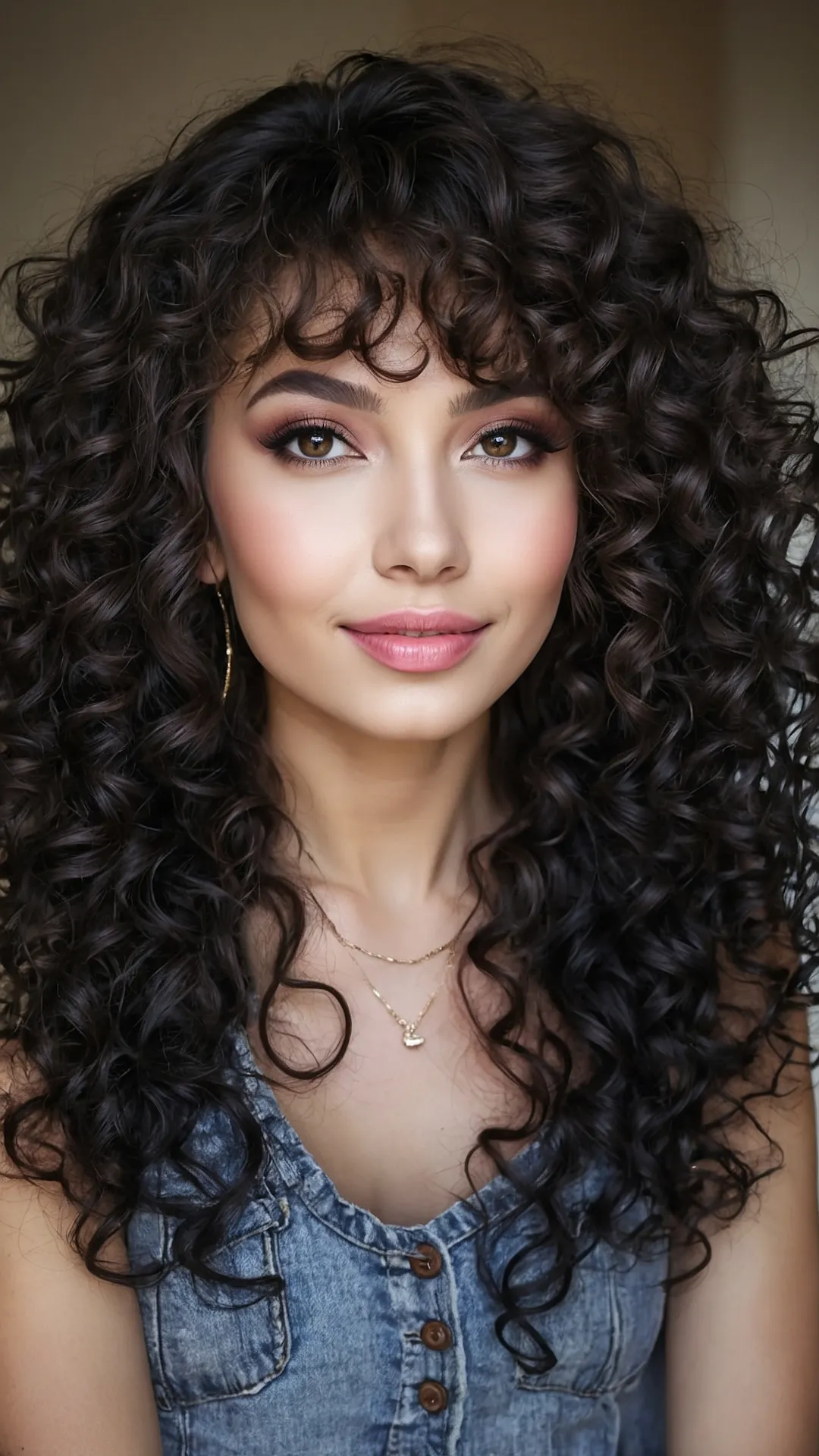 The Bangs Parade: Curly Hairstyles for Every Length** ** 38 Bangs and Bold Curls